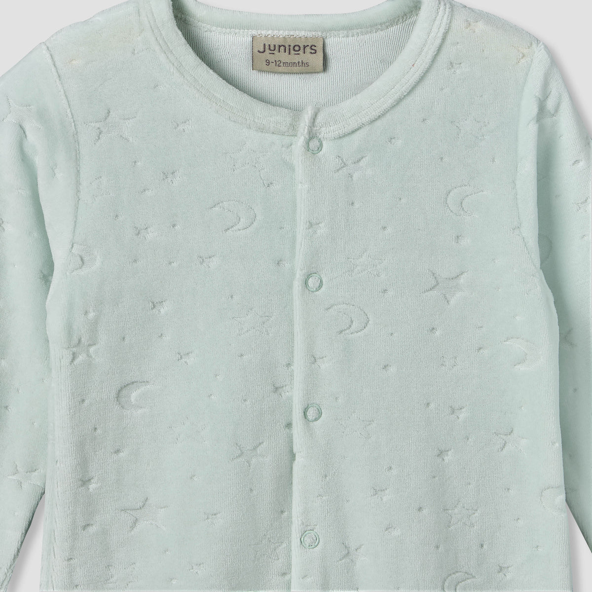 Juniors Embossed Star Sleepsuit with Long Sleeves