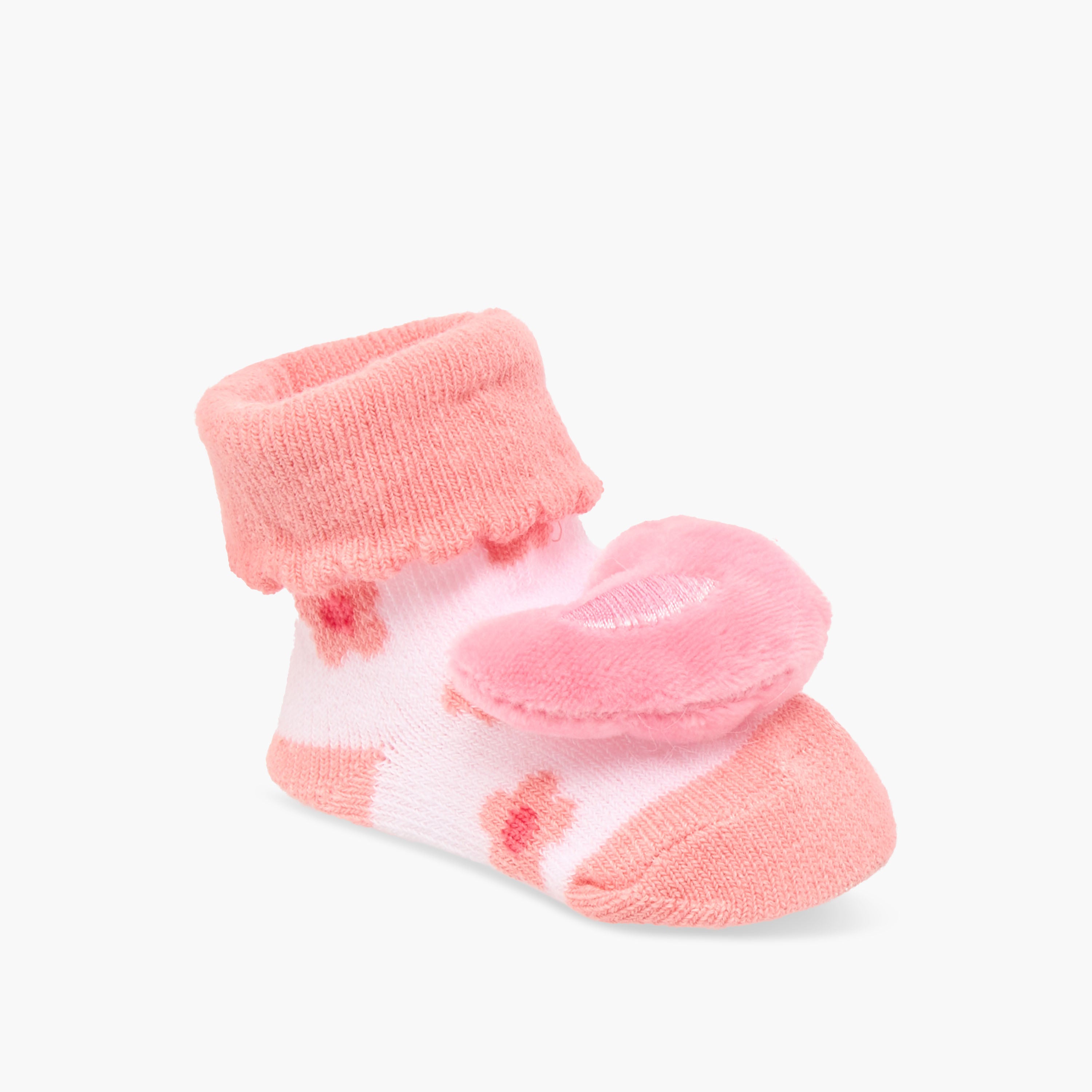 Juniors Applique Detail Slip-On Booties