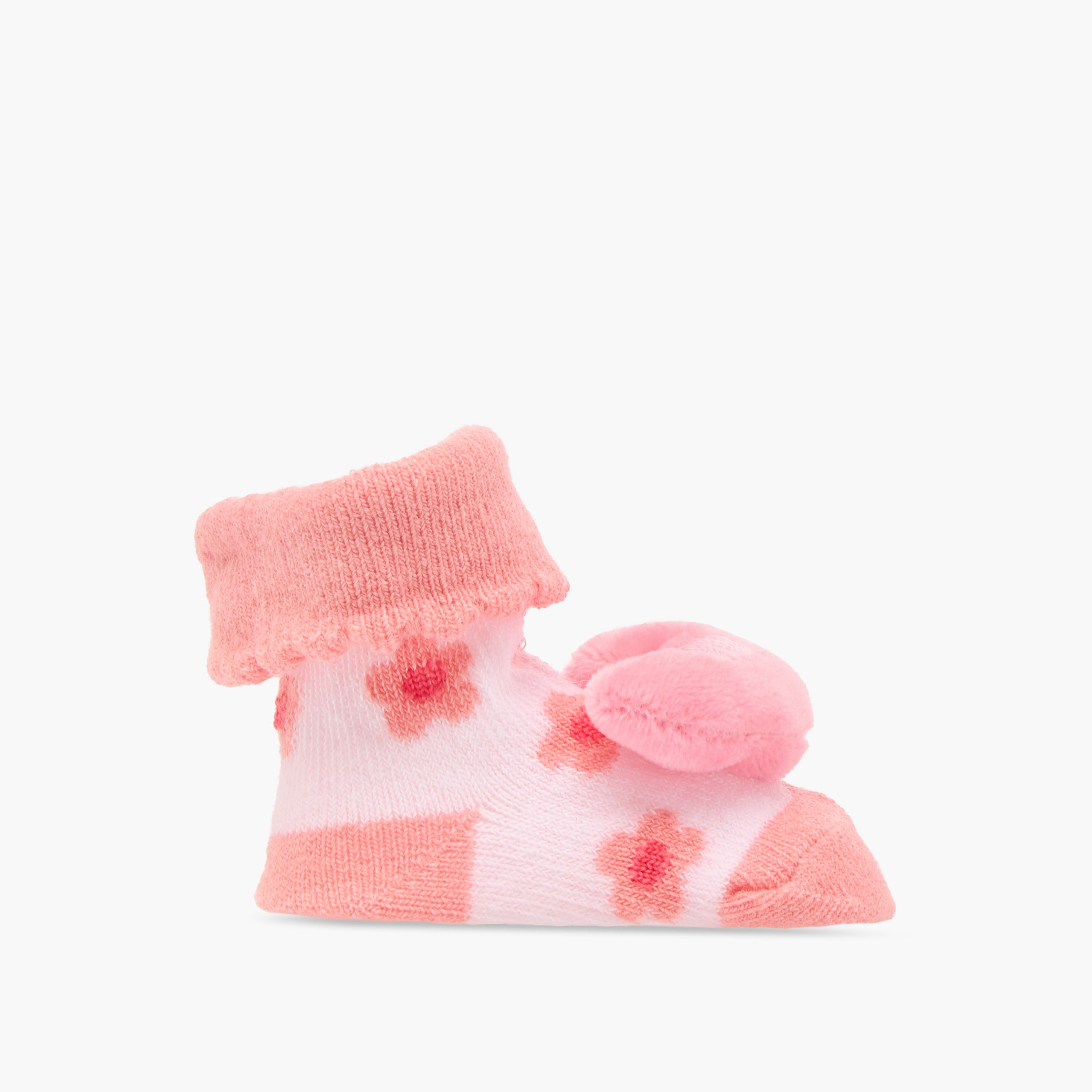 Juniors Applique Detail Slip-On Booties