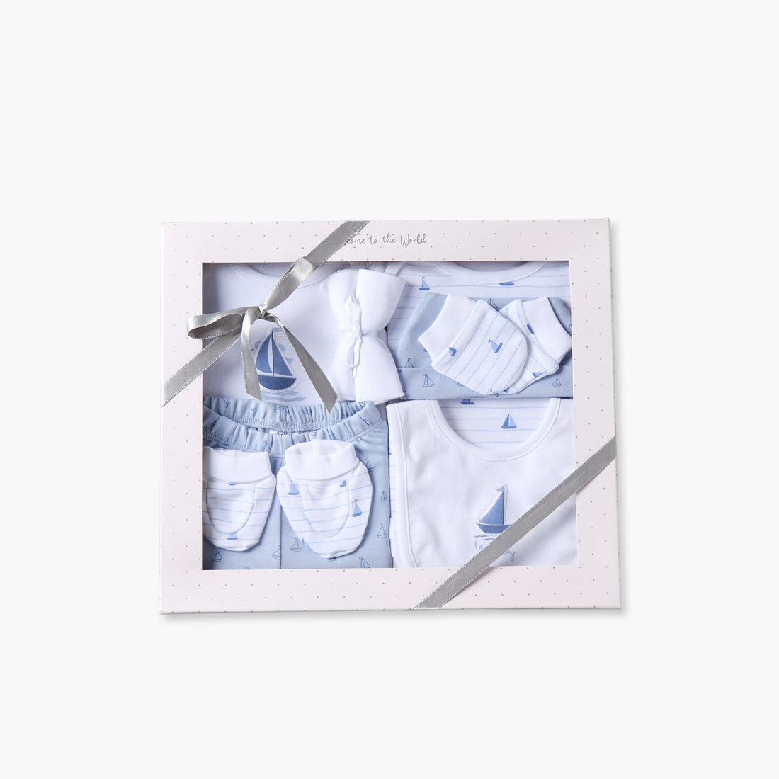 Set of 9 Juniors Clothing Gift Set with Sail Boat Print