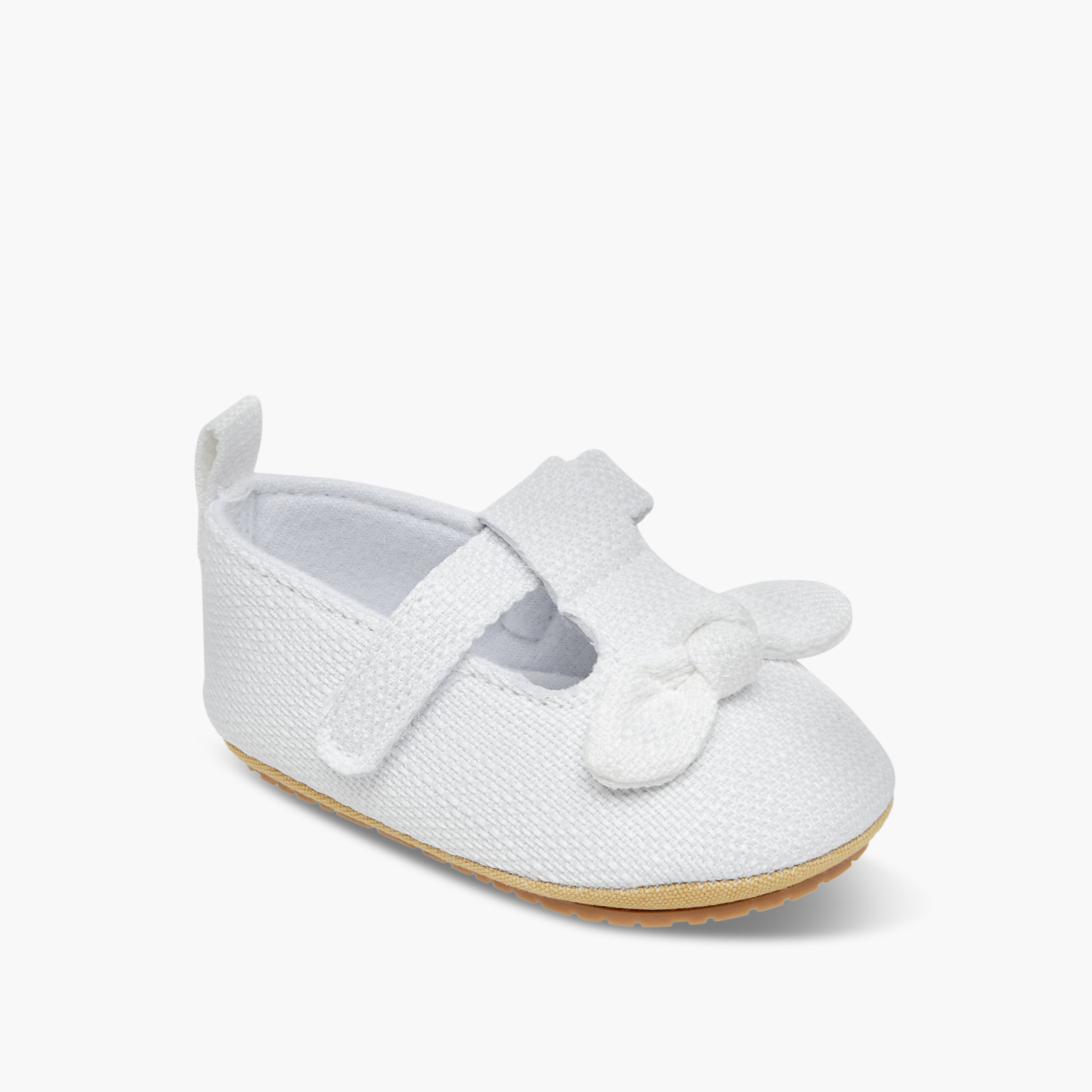 Juniors Girls Booties with Hook and Loop Closure - Soft Fabric