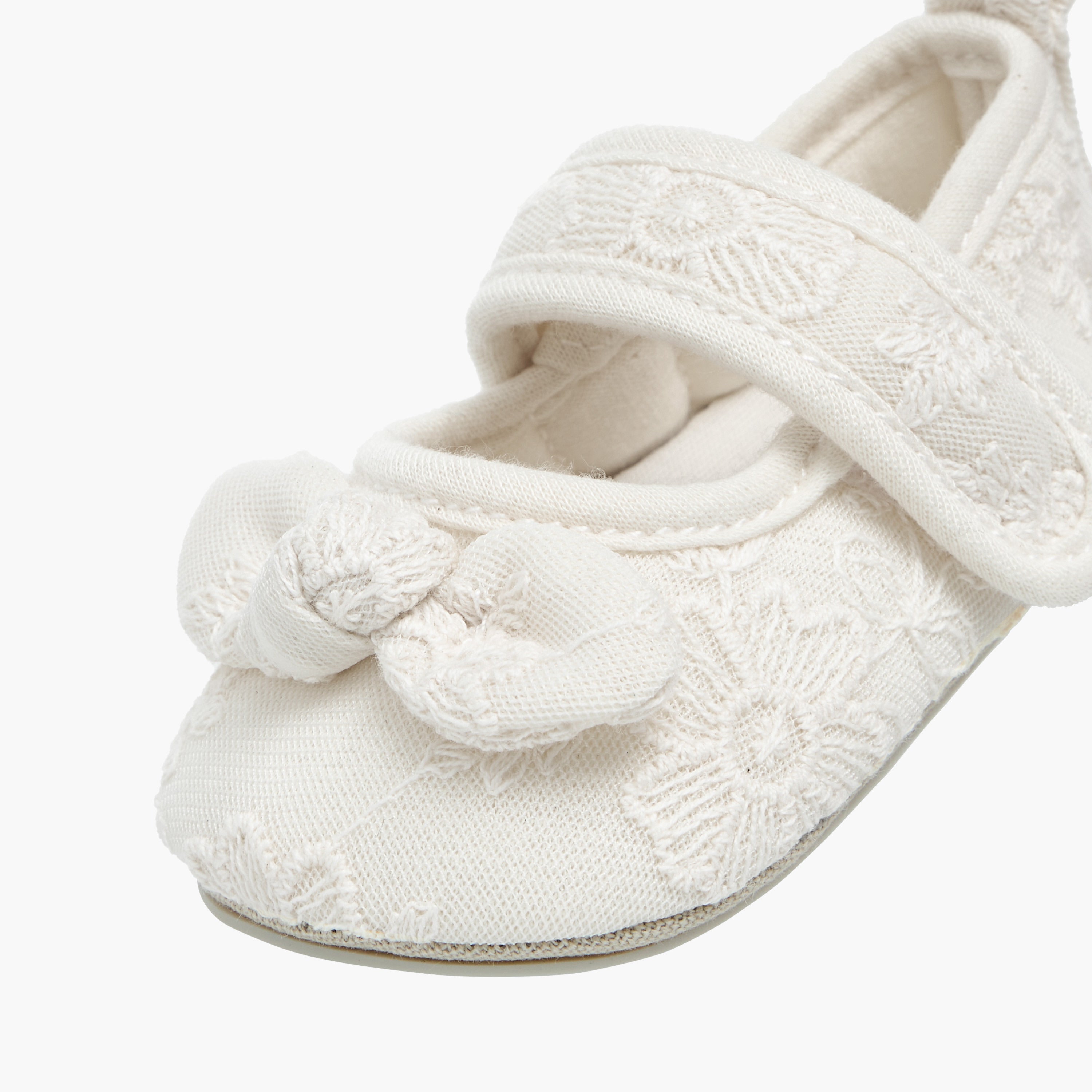 Giggles Girls Booties with Embroidery - Polyester
