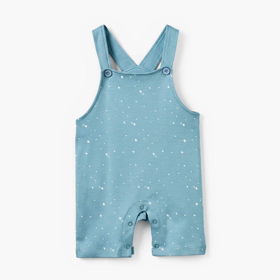 Juniors Crew Neck Short Sleeves T-shirt and Dungaree Set with Star Print