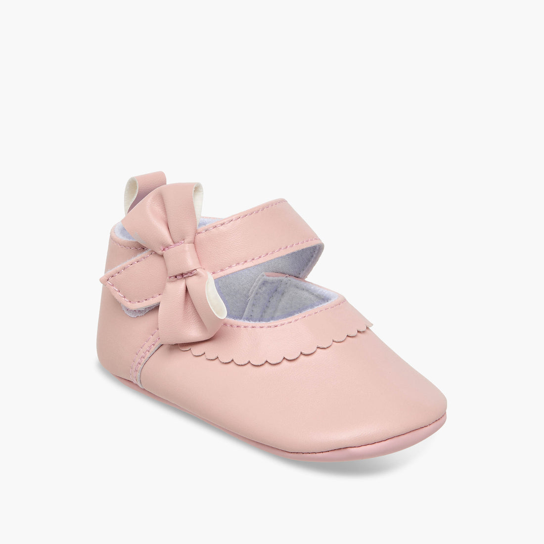 Juniors Booties with Bow Applique and Scalloped Edge