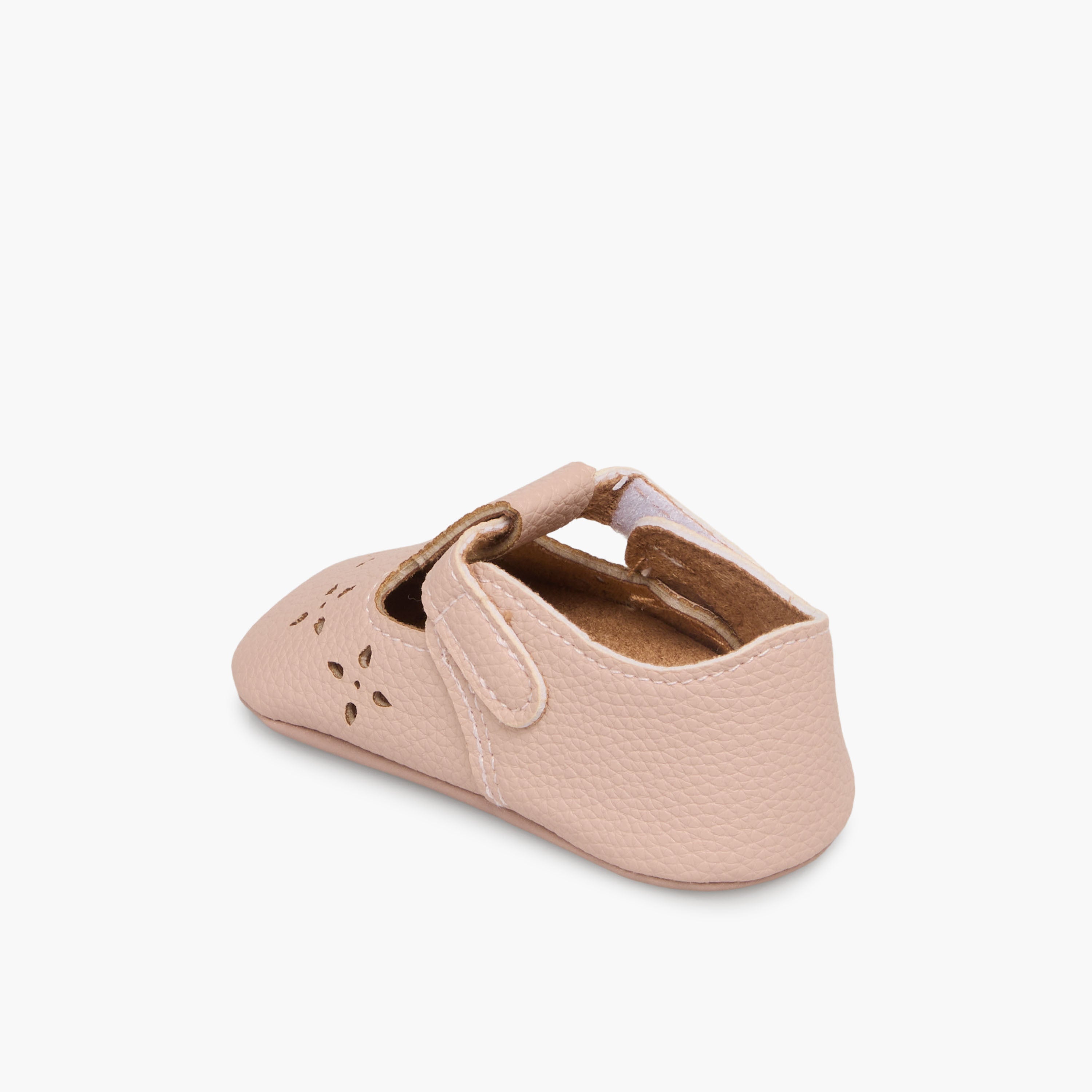 Juniors Booties with Hook and Loop Closure, Perforated Design
