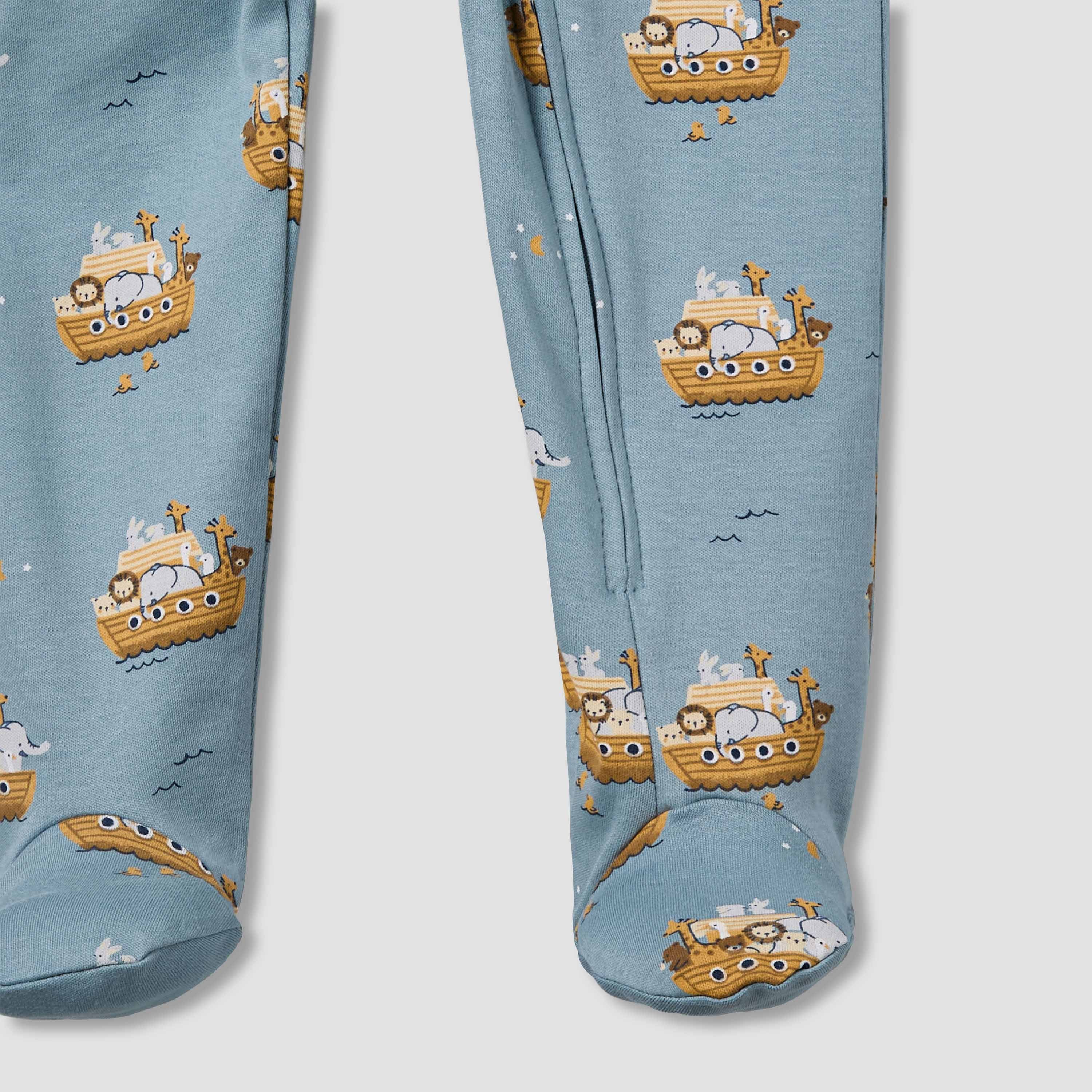 Juniors Cotton Round Neck Long Sleeves Sleepsuit with Print