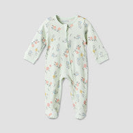 Juniors Cotton Crew Neck Long Sleeves Sleepsuit with Floral Print-undefined-image-1