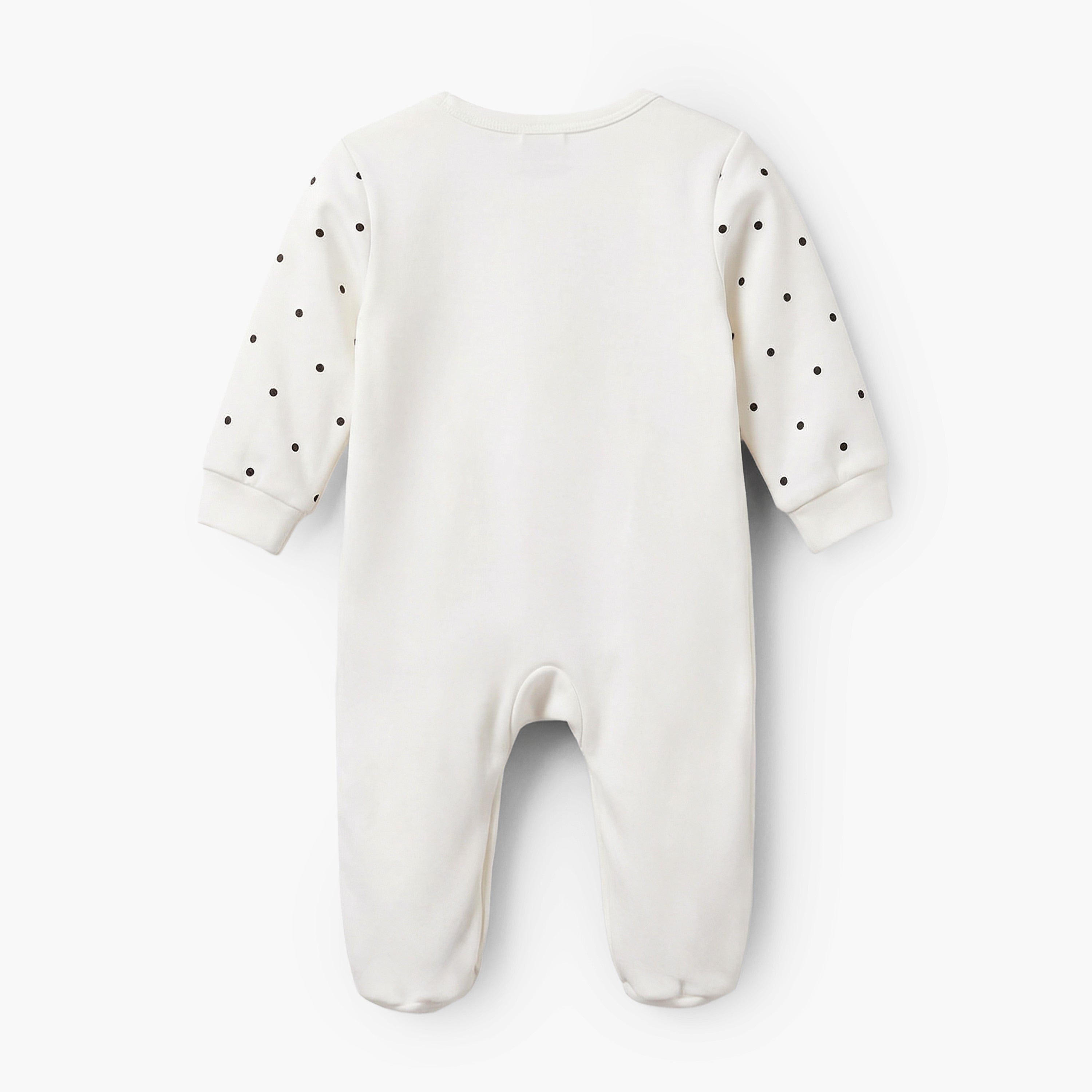 Juniors Cotton Crew Neck Long Sleeves Sleepsuit with Graphic Print