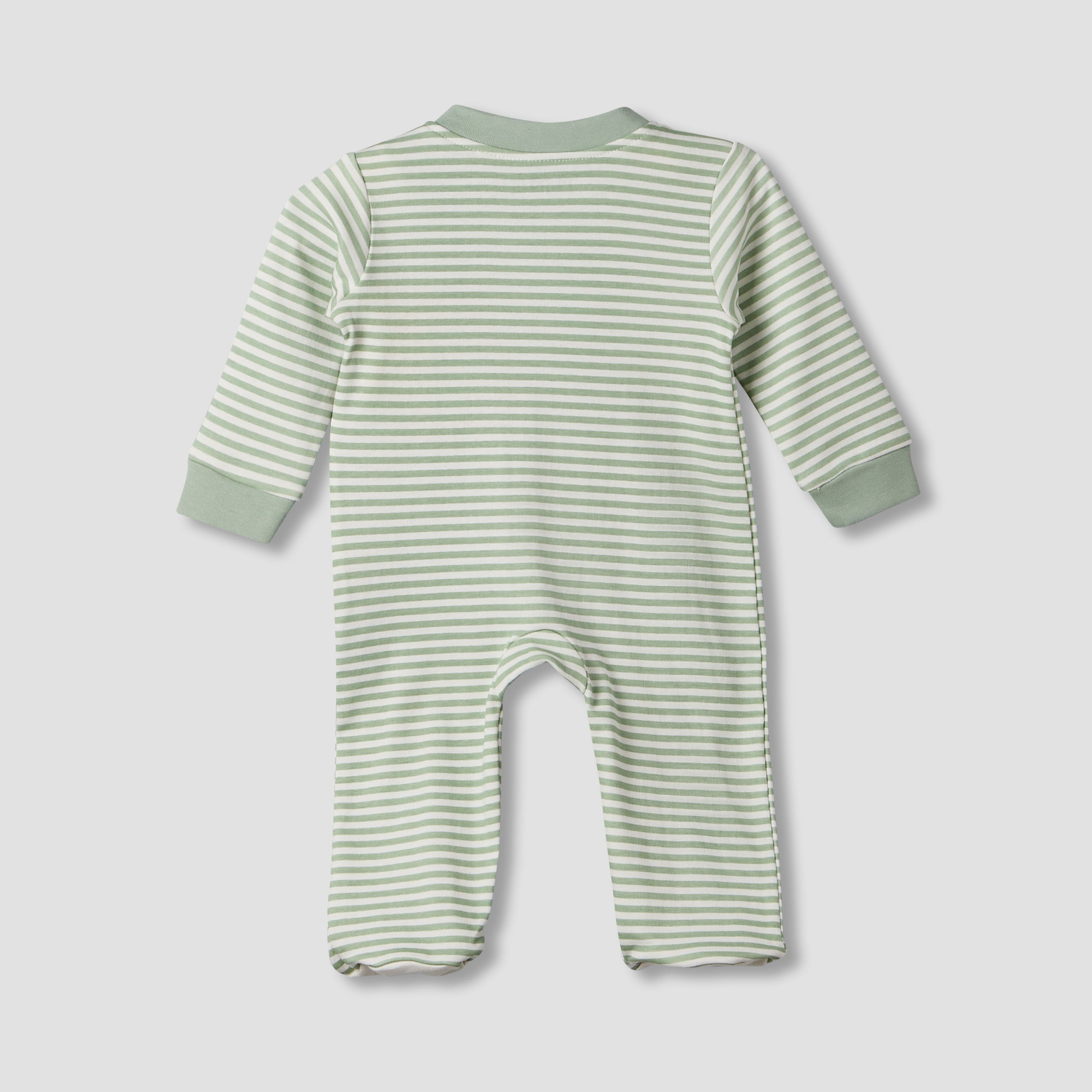 Juniors Cotton Crew Neck Long Sleeves Sleepsuit with Tiger Applique