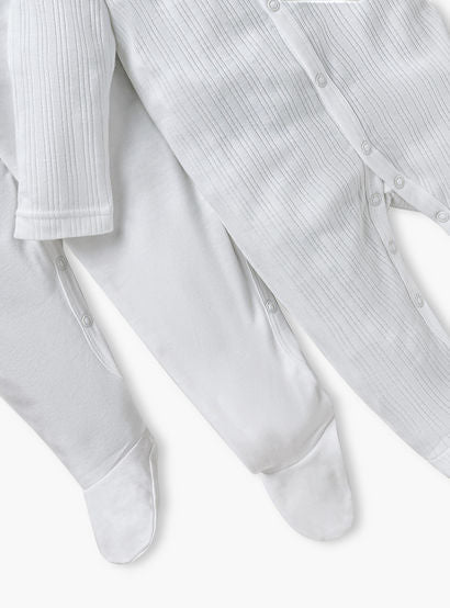 Juniors Closed Feet Solid Sleepsuit with Long Sleeves - Set of 3-baby-girls-clothing-nightwear-sleepsuits-image-6