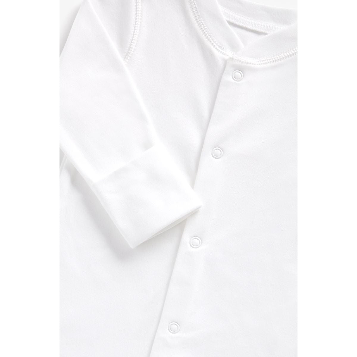 3 Pack White Sleepsuits