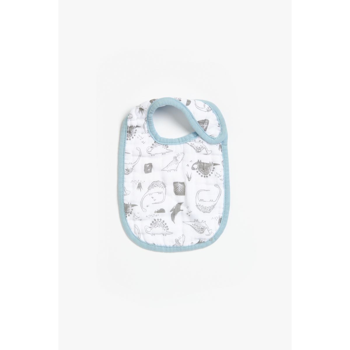Mothercare Blue Dino Muslin Newborn Bibs - 3 Pack