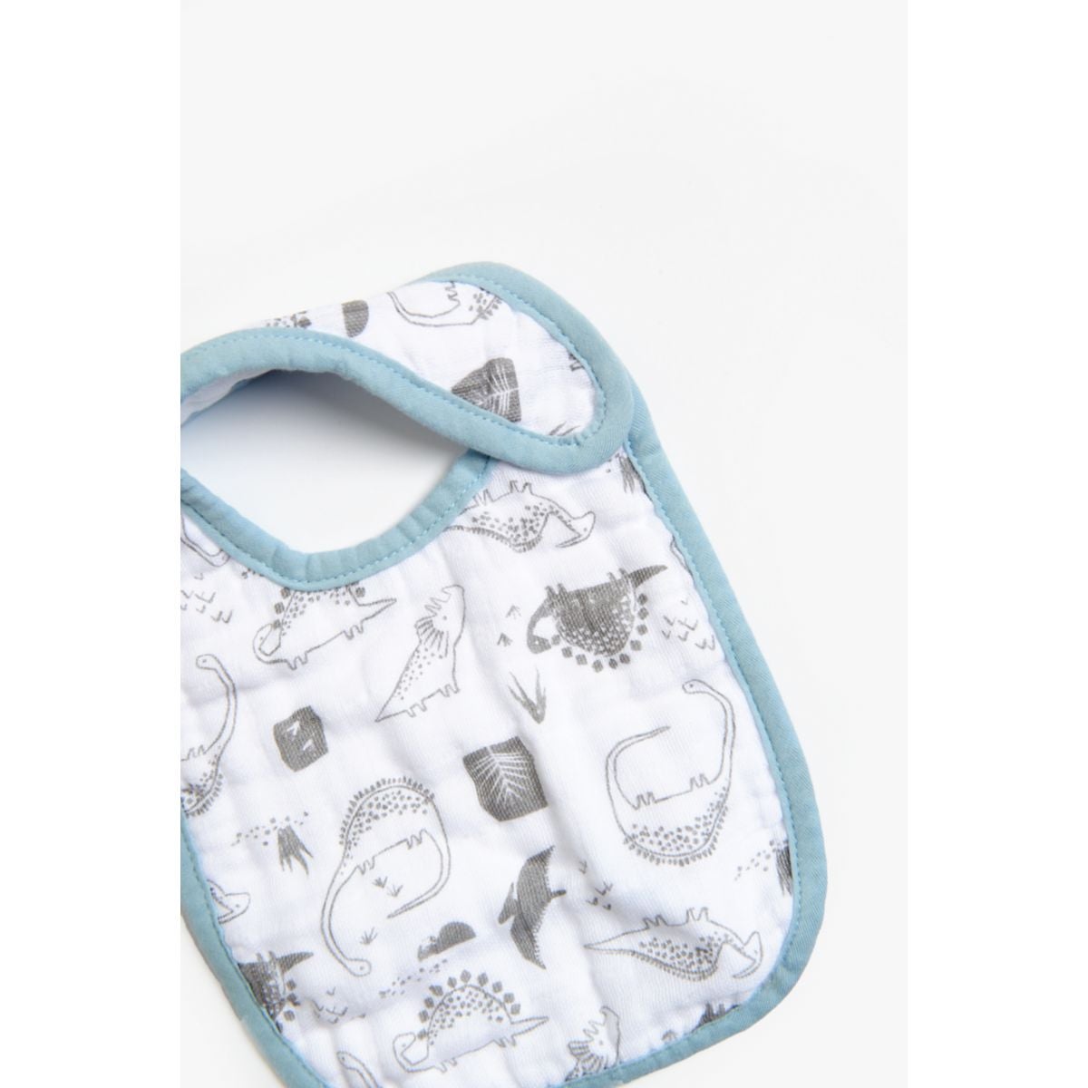 Mothercare Blue Dino Muslin Newborn Bibs - 3 Pack