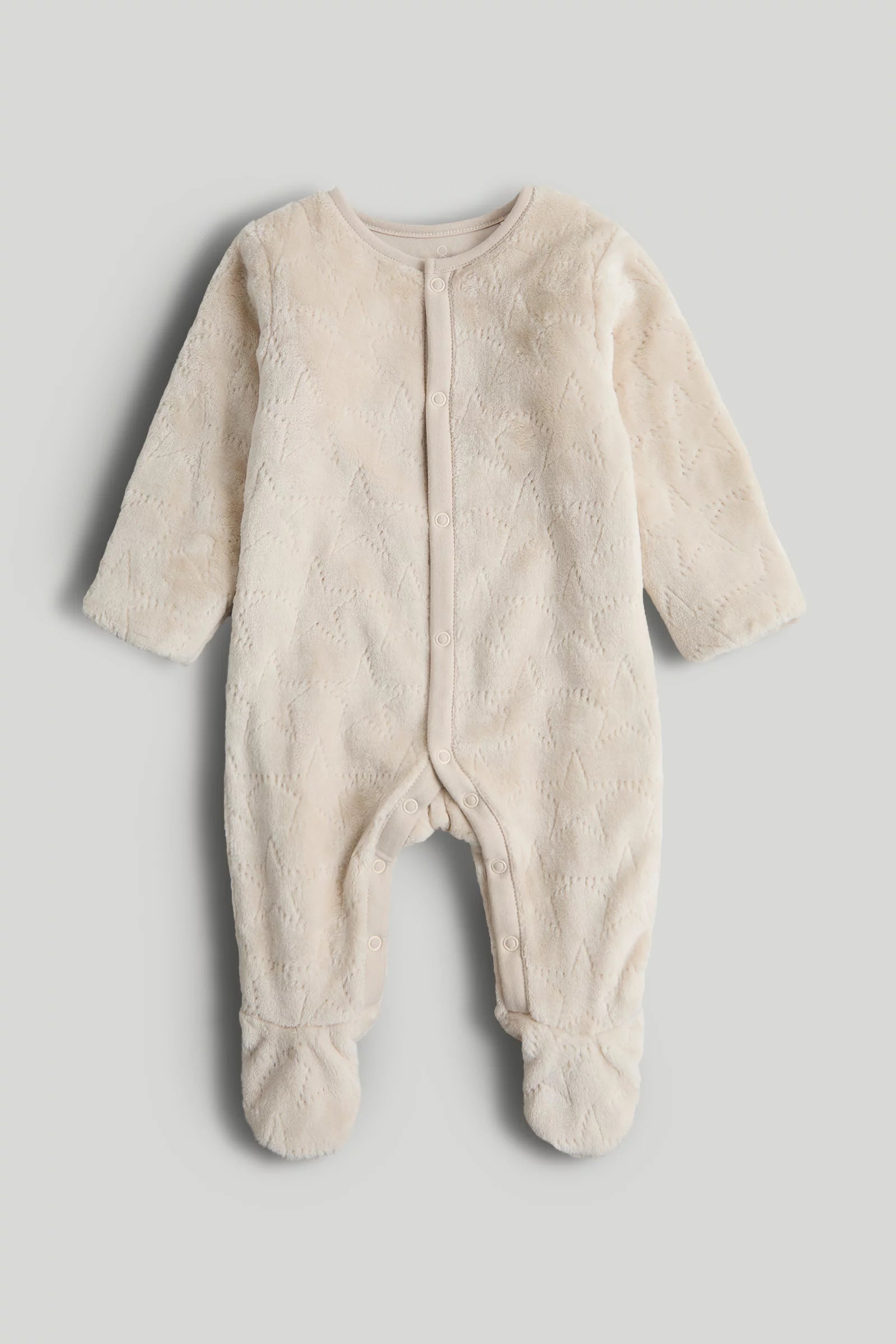 White Star Fleece All-in-One - Light Brown / Up to 1 Month