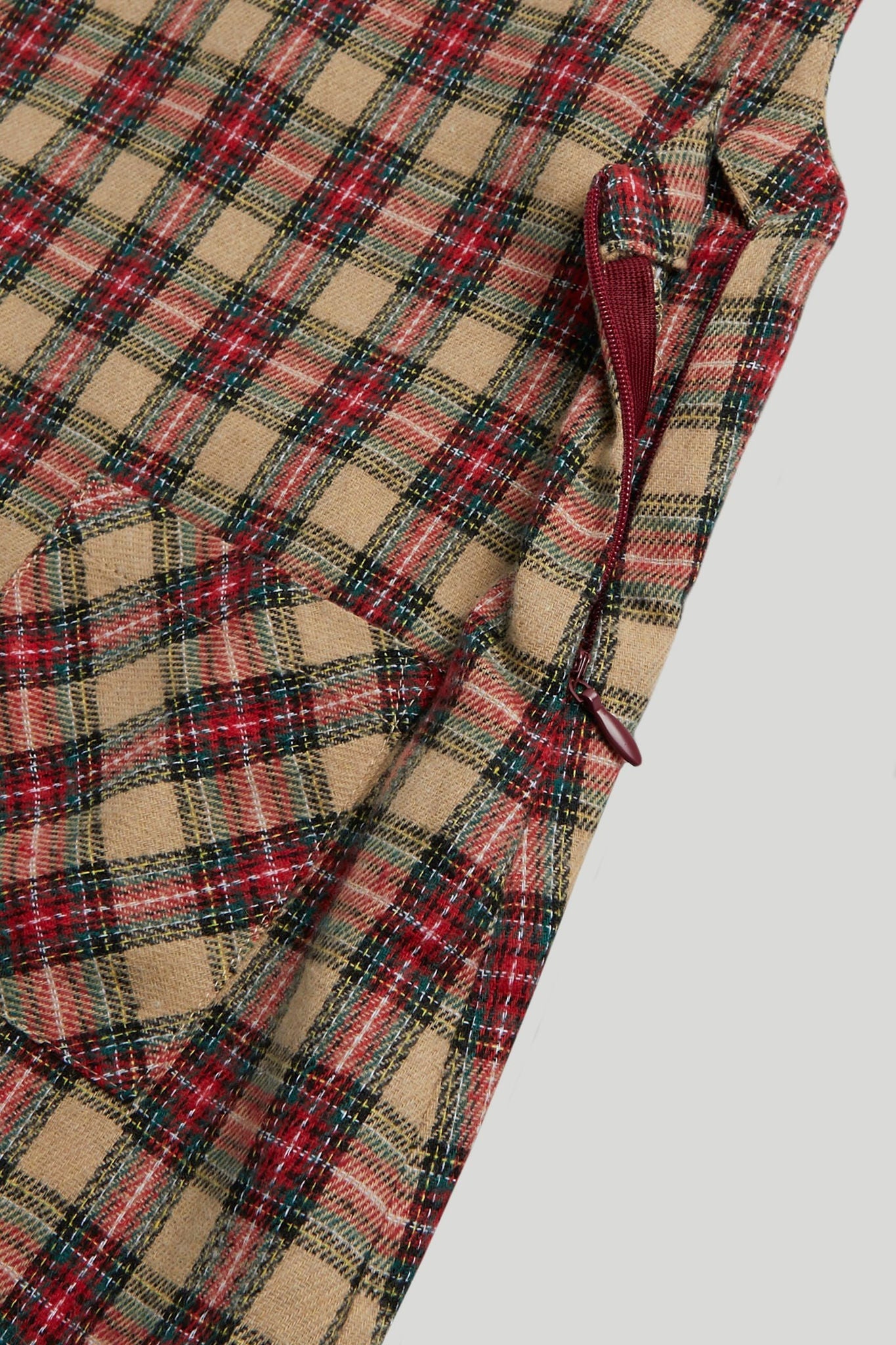 Checked Pinny Dress and T-Shirt Outfit