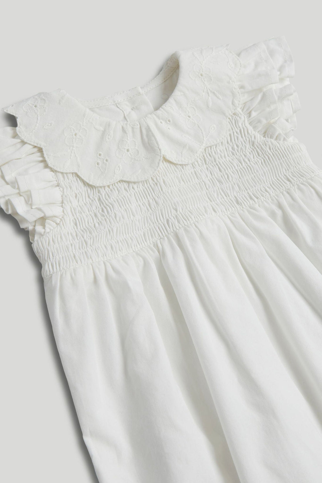 My First White Romper and Headband Outfit