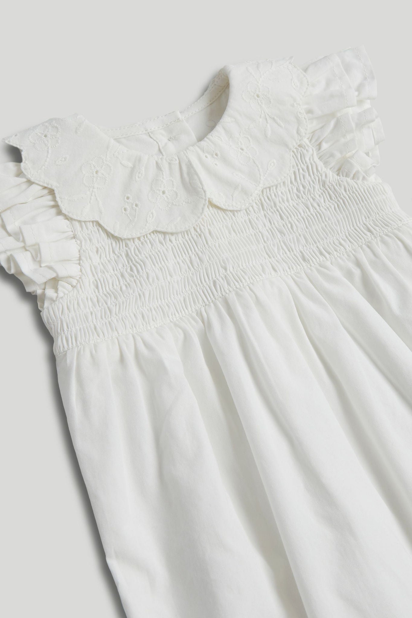 My First White Romper and Headband Outfit