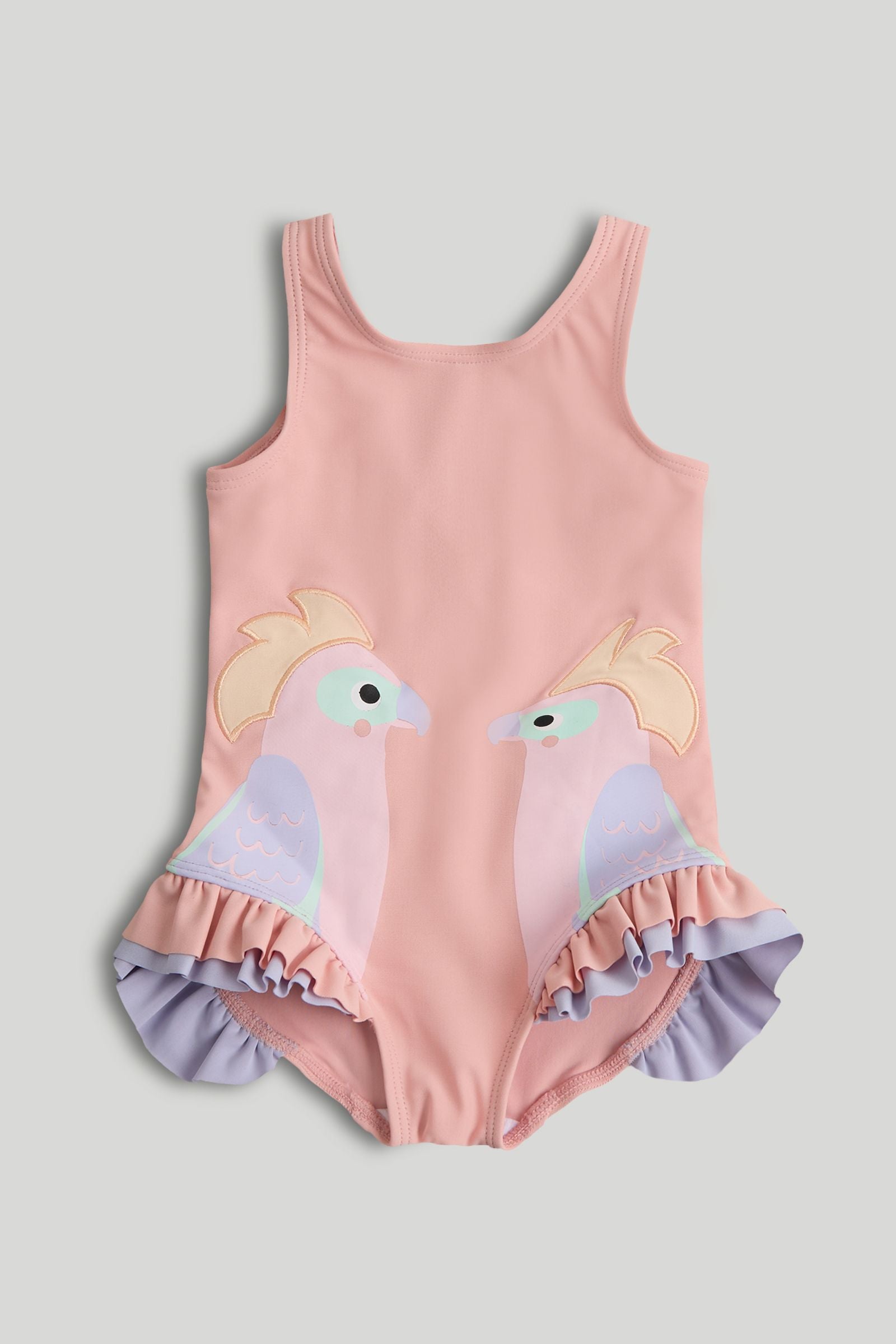 Pink Parrot Swimsuit - Pink / 12-18 Months