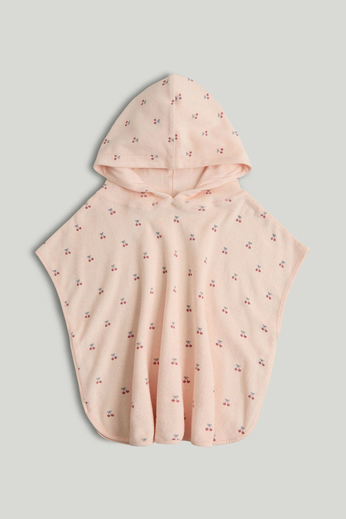 Pink Cherry Towelling Poncho - Pink