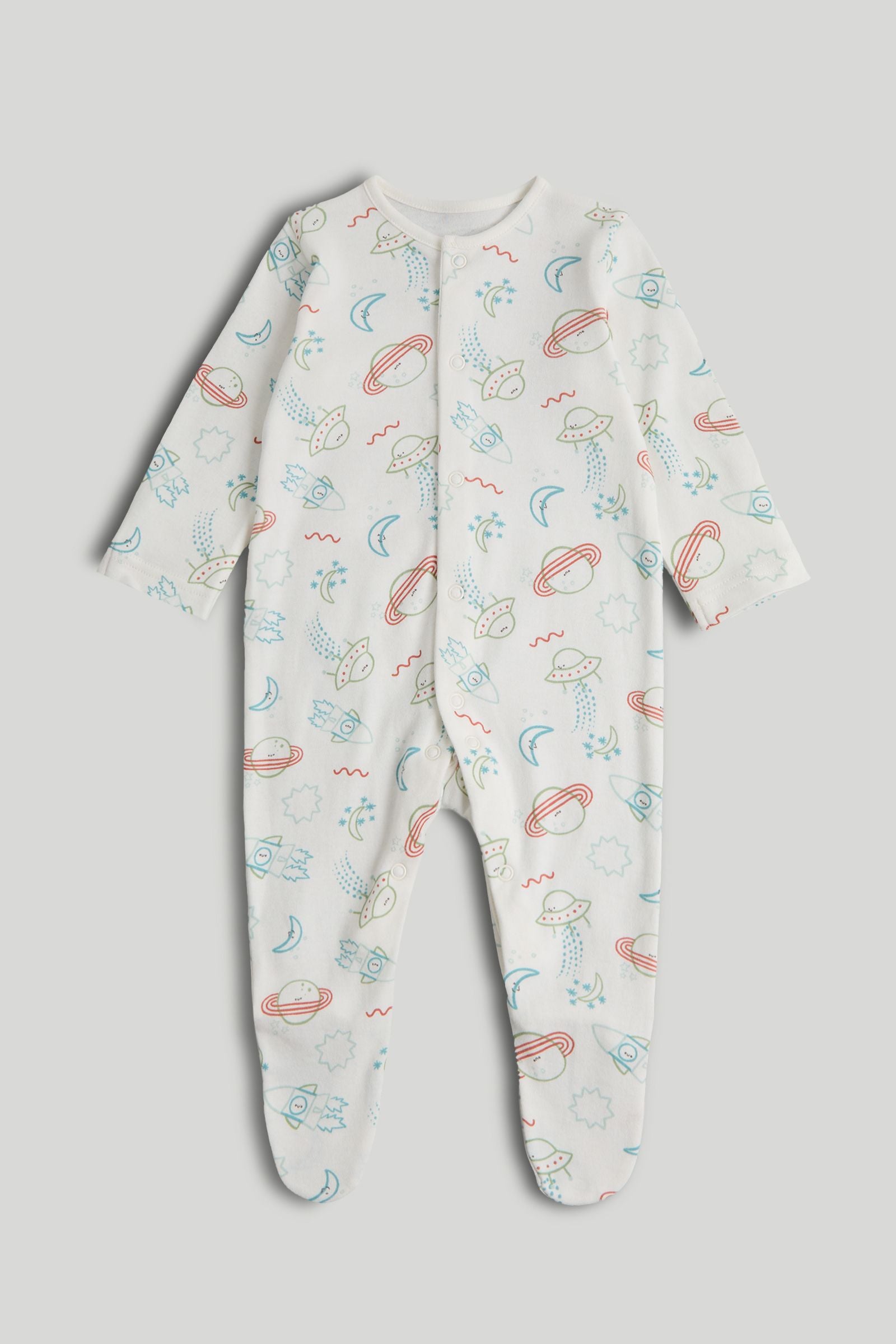 3 Pack Space Sleepsuits