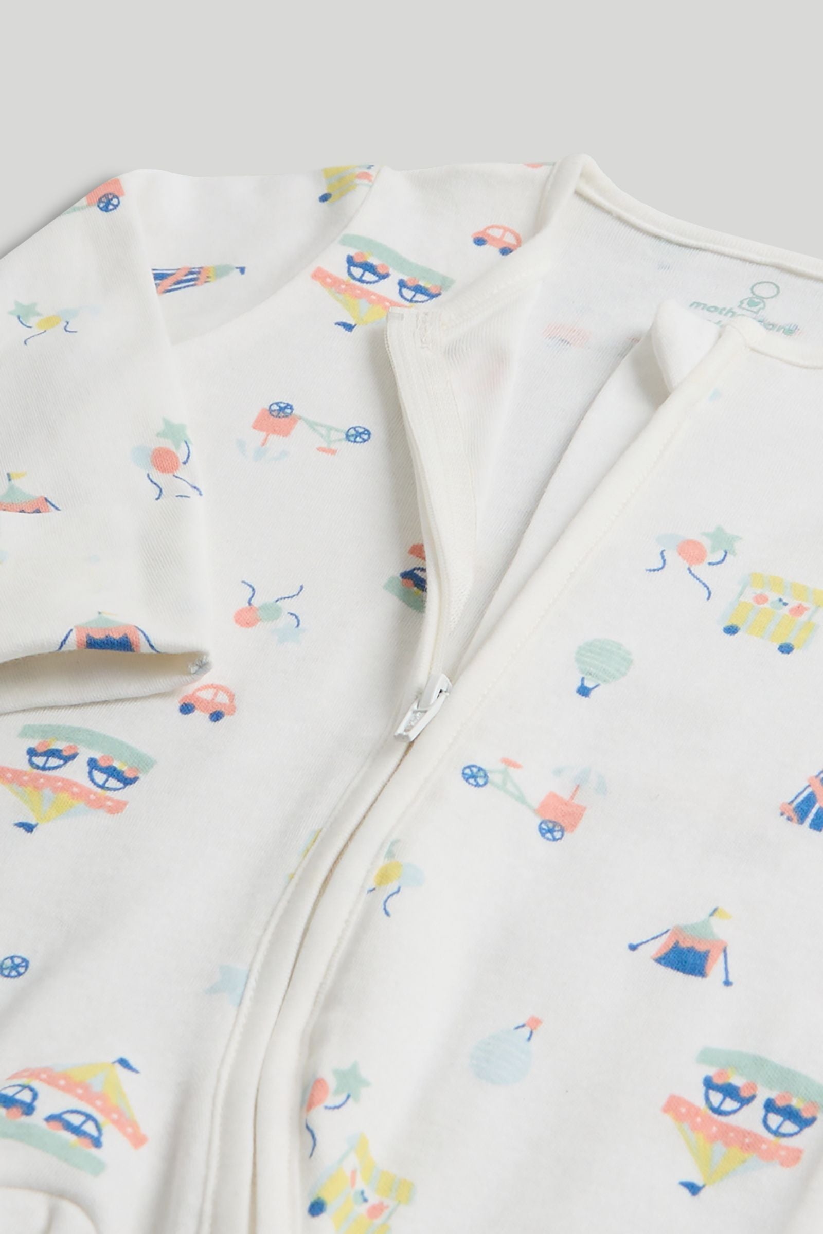 2 Pack Carnival Zip-Up Sleepsuits