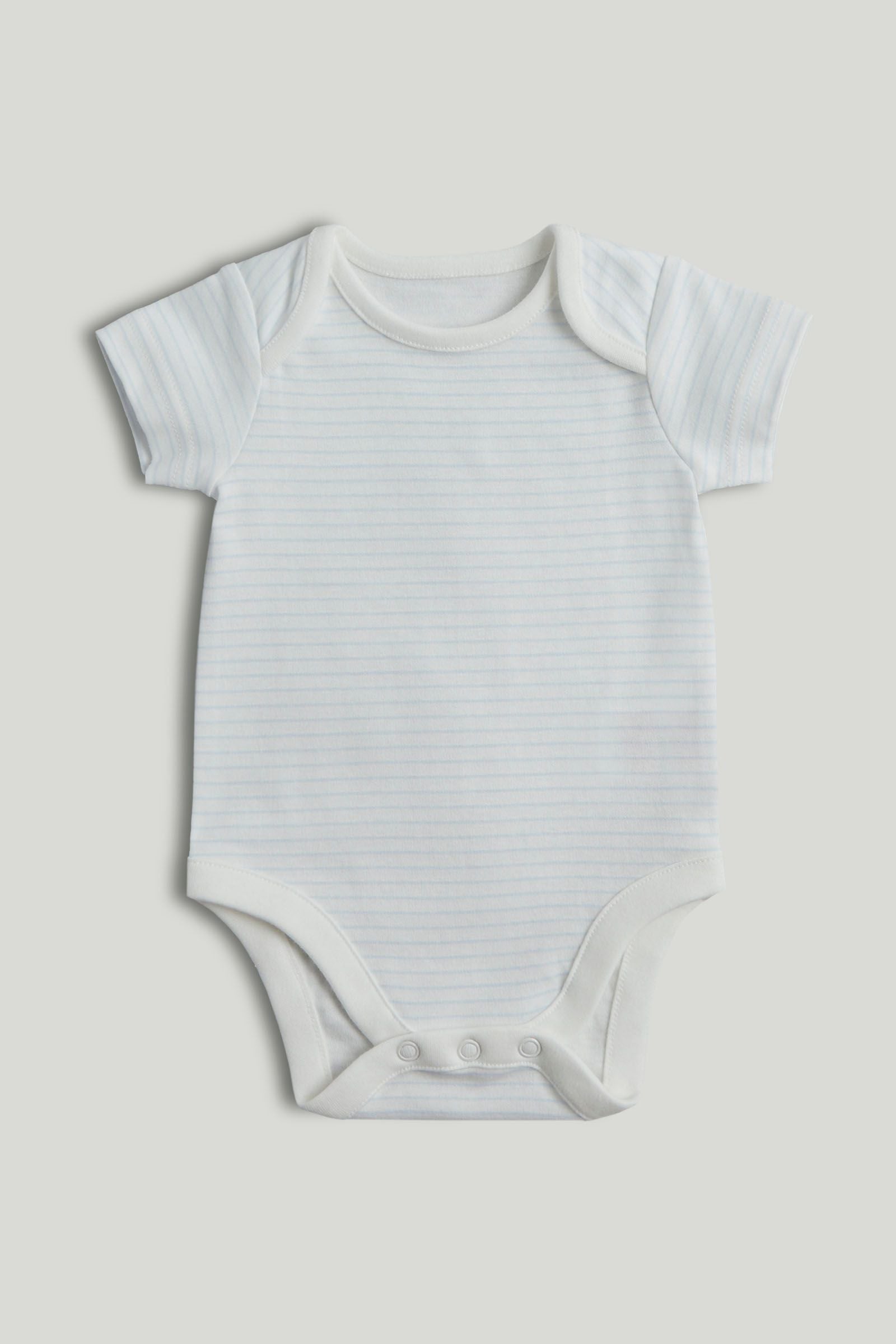 My First Blue Short-Sleeved Bodysuits