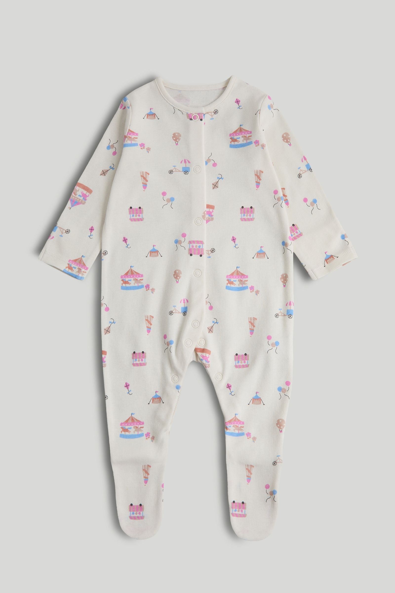 3 Pack Carnival Sleepsuits