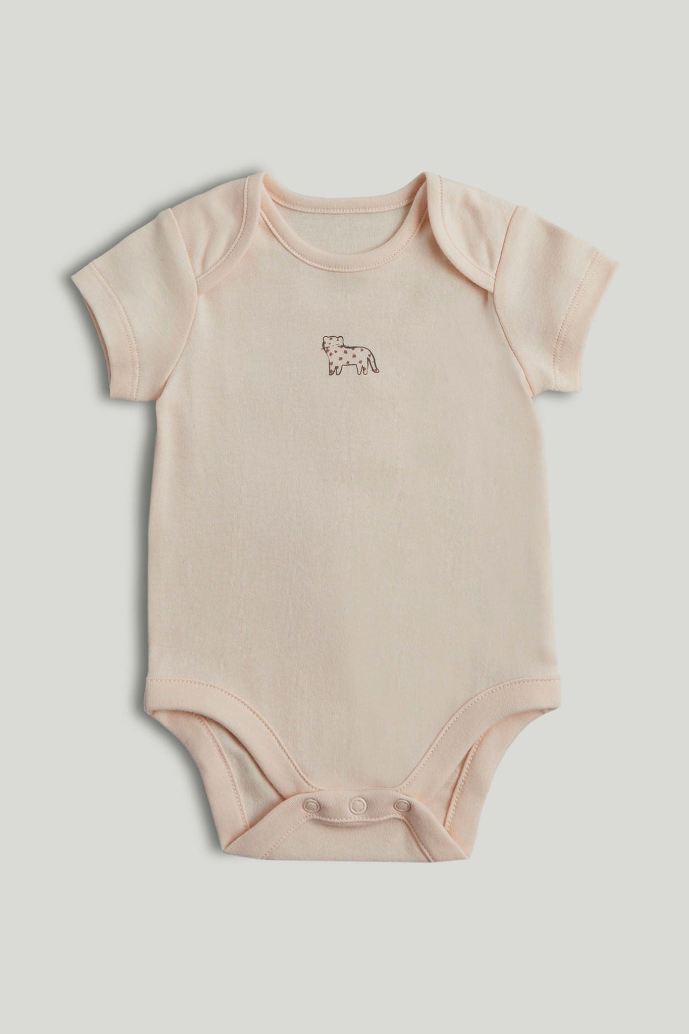 5 Pack My First Leopard Short-Sleeved Bodysuits