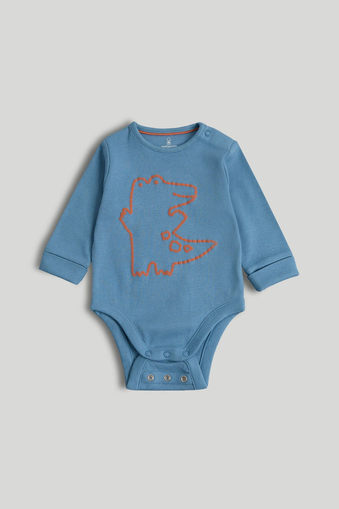 Crocodile Extendable Bodysuit - Blue / 12-18 Months