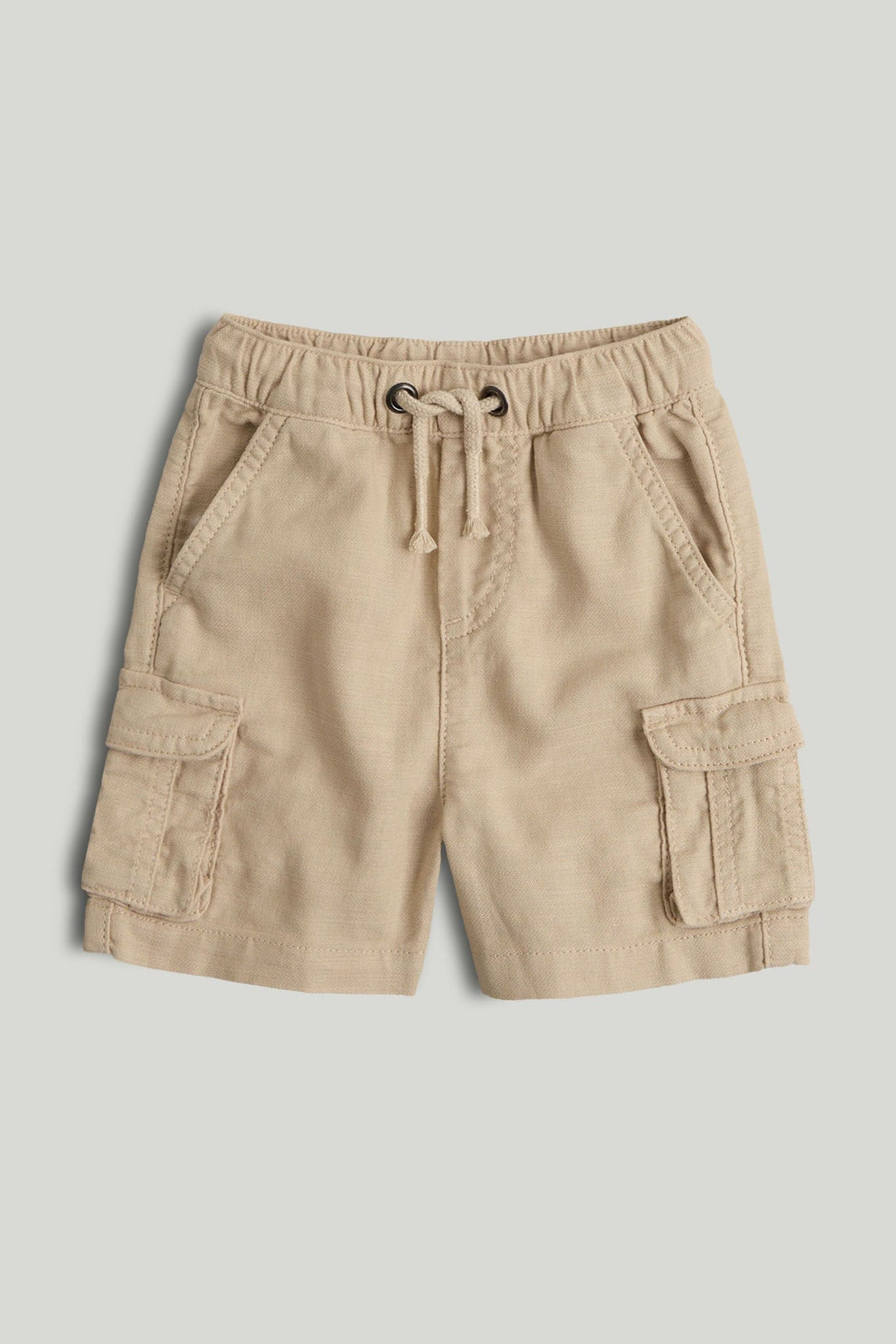 Tan Cargo Shorts - Light Brown / 12-18 Months