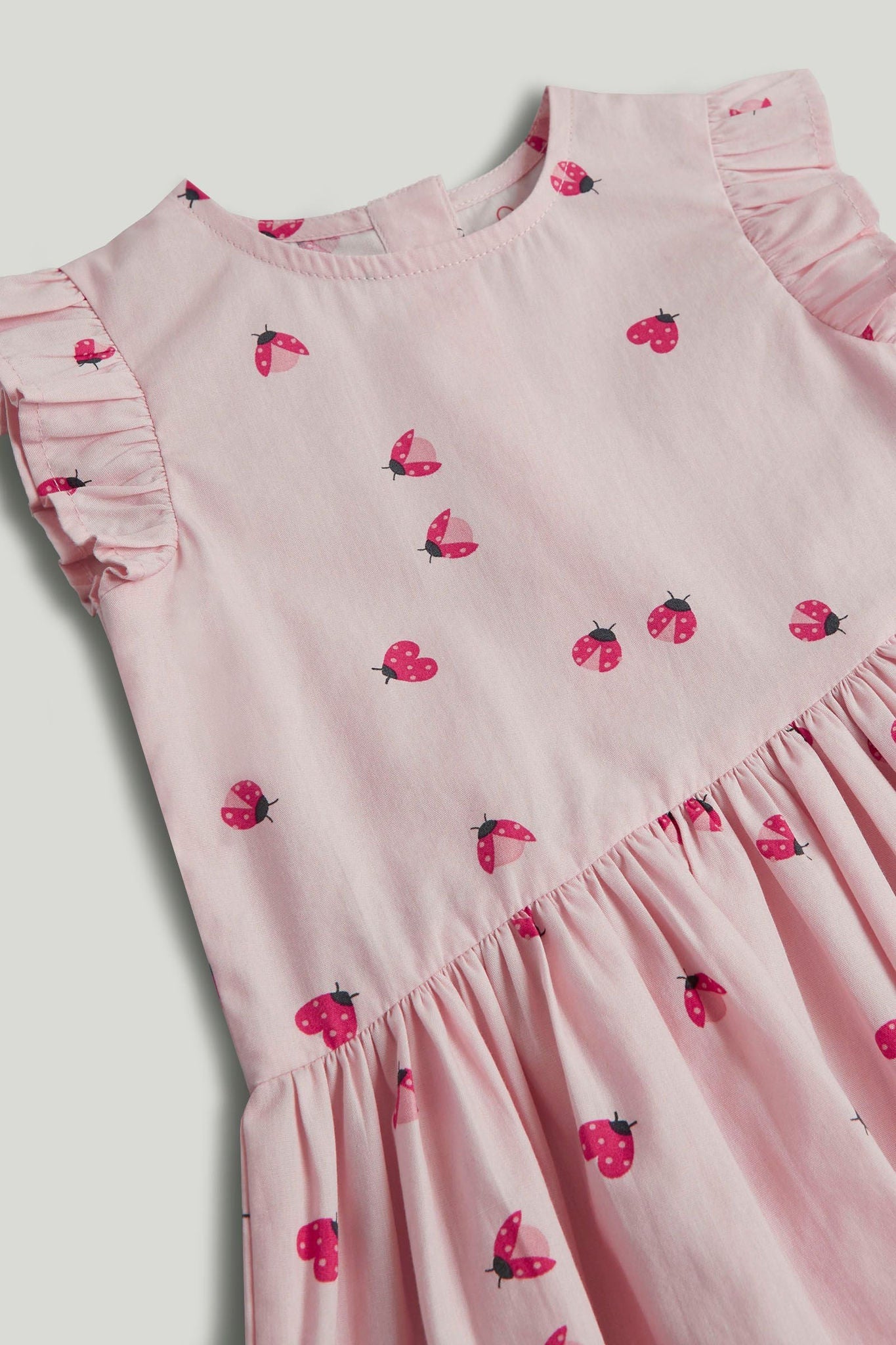 Pink Ladybird Cotton Dress