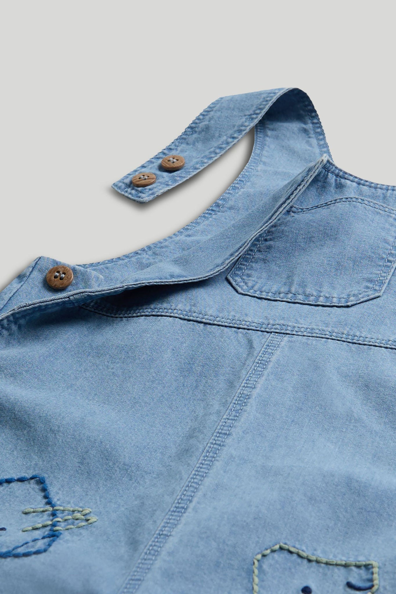 Denim Dungarees and Bodysuit Outfit
