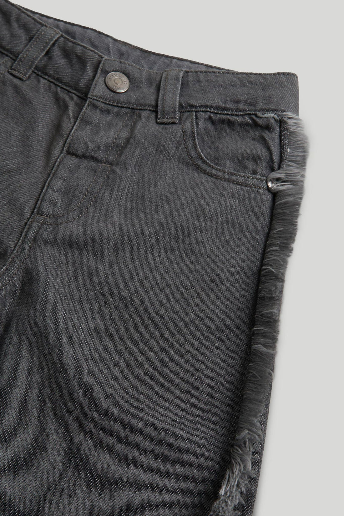 Grey Barrel-Leg Denim Jeans