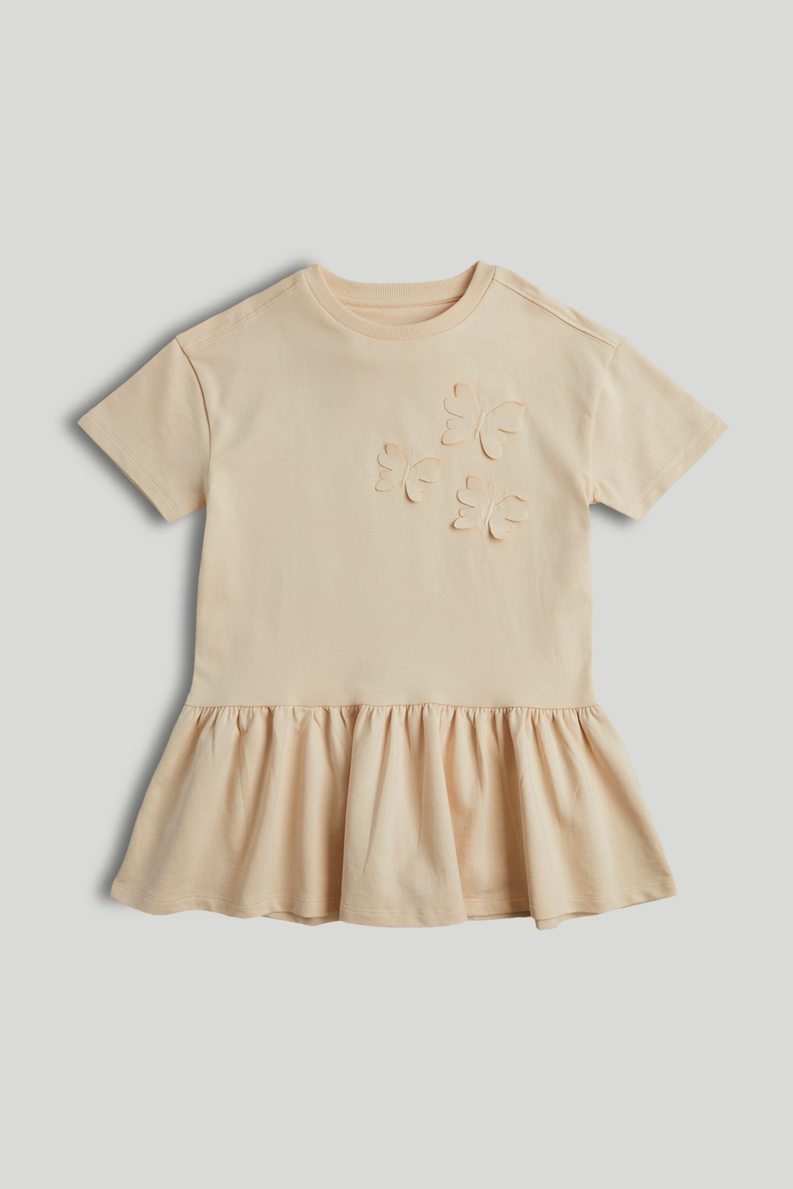 Peach Sweatshirt Dress - Brown / 9-10 Years