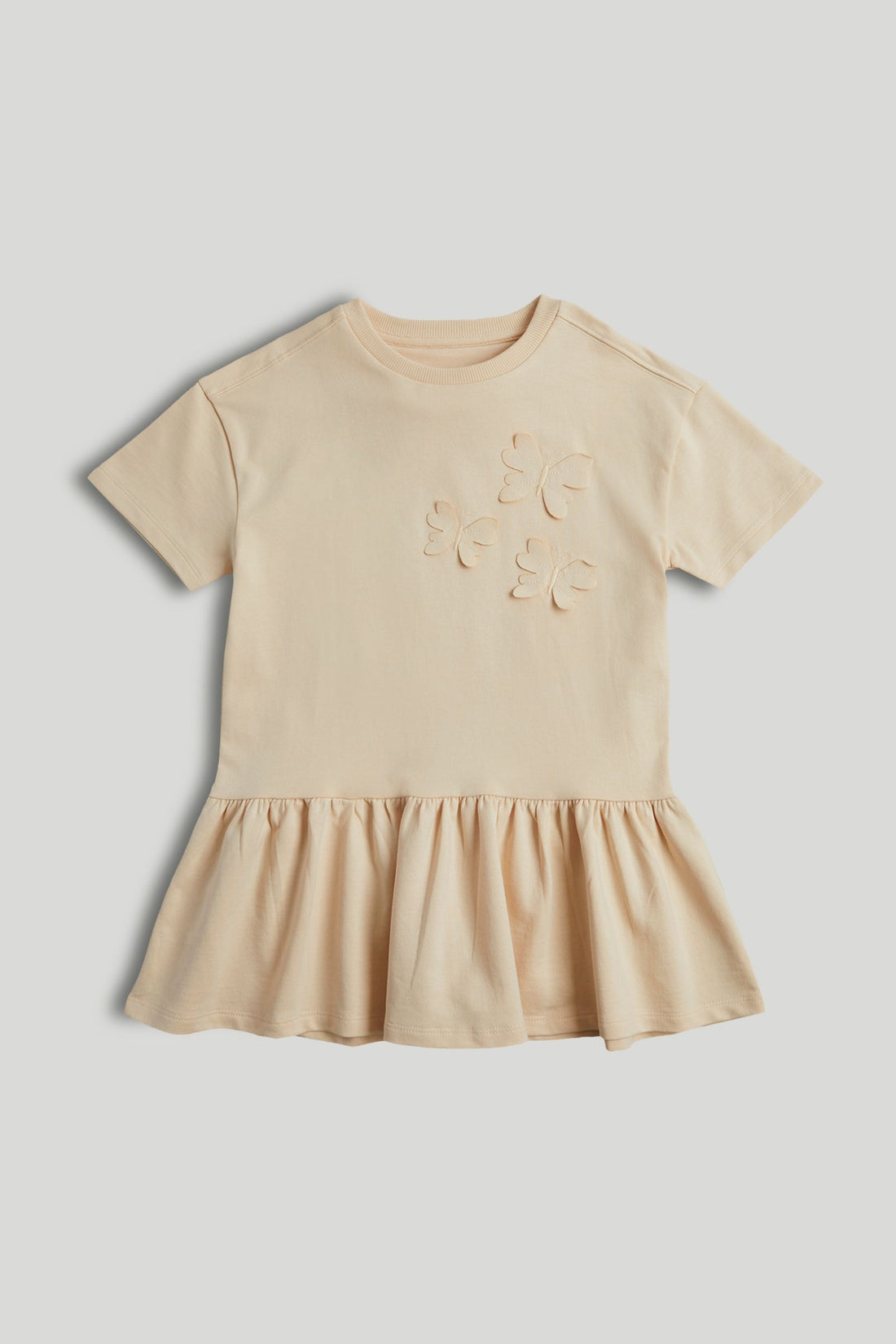 Peach Sweatshirt Dress - Brown / 9-10 Years