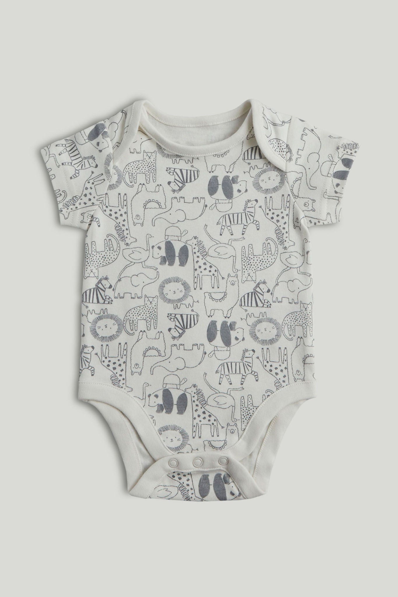 5 Pack Safari Short-Sleeved Bodysuits