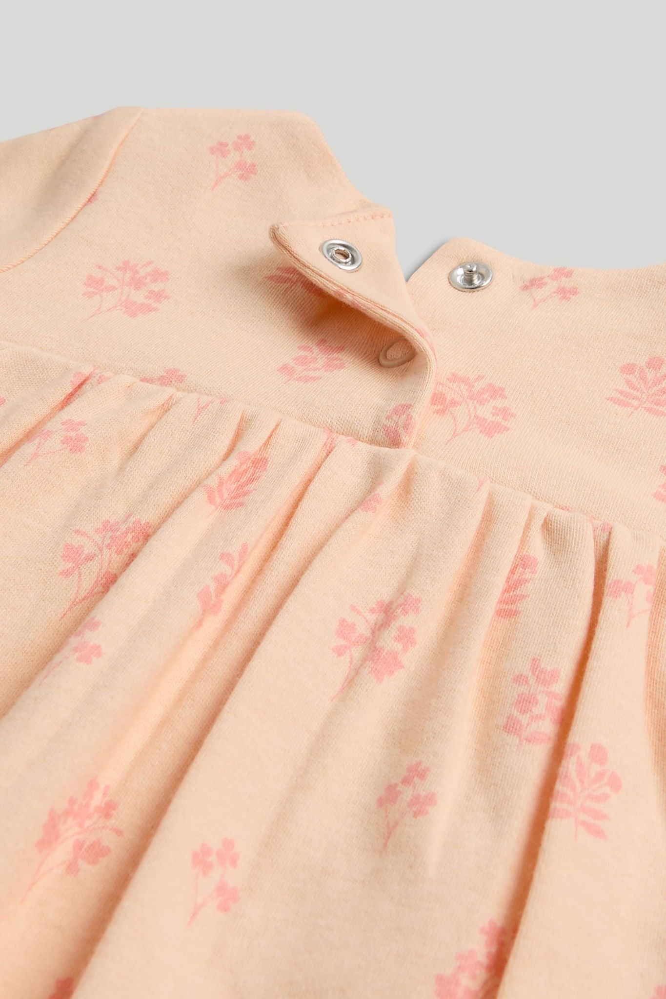 Peach Floral Romper Dress