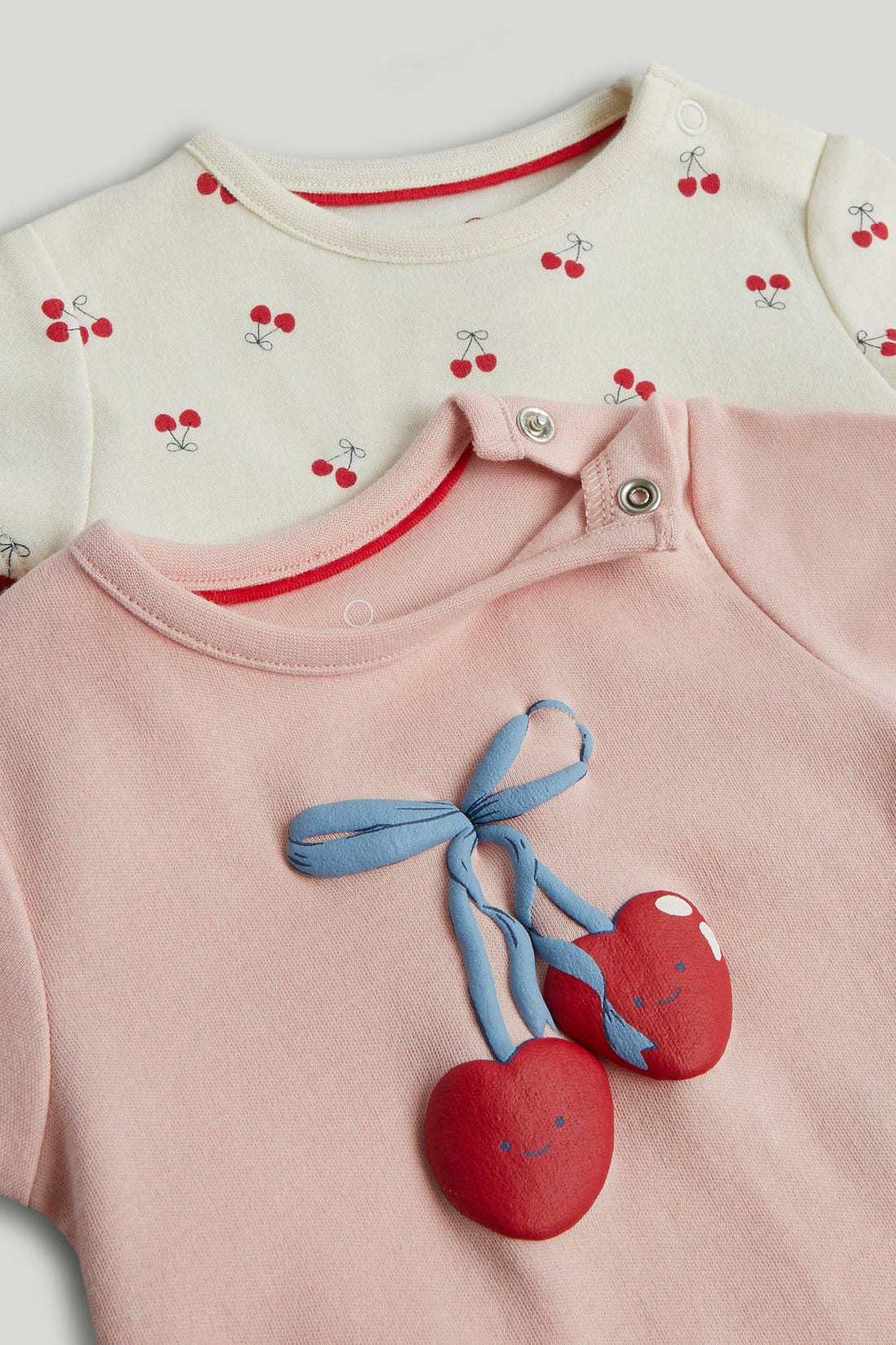 2 Pack Cherry Short-Sleeved Bodysuits