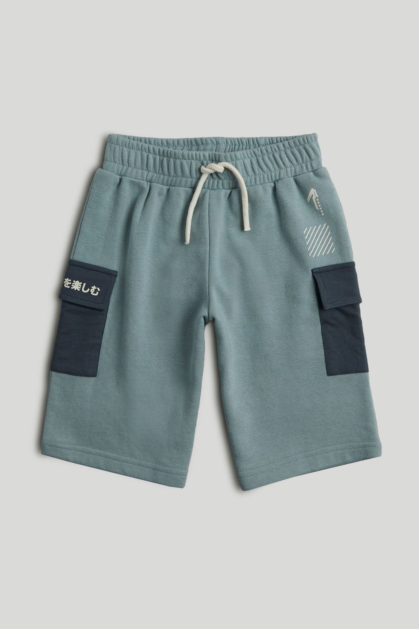 Jersey Cargo Shorts - Blue / 9-10 Years