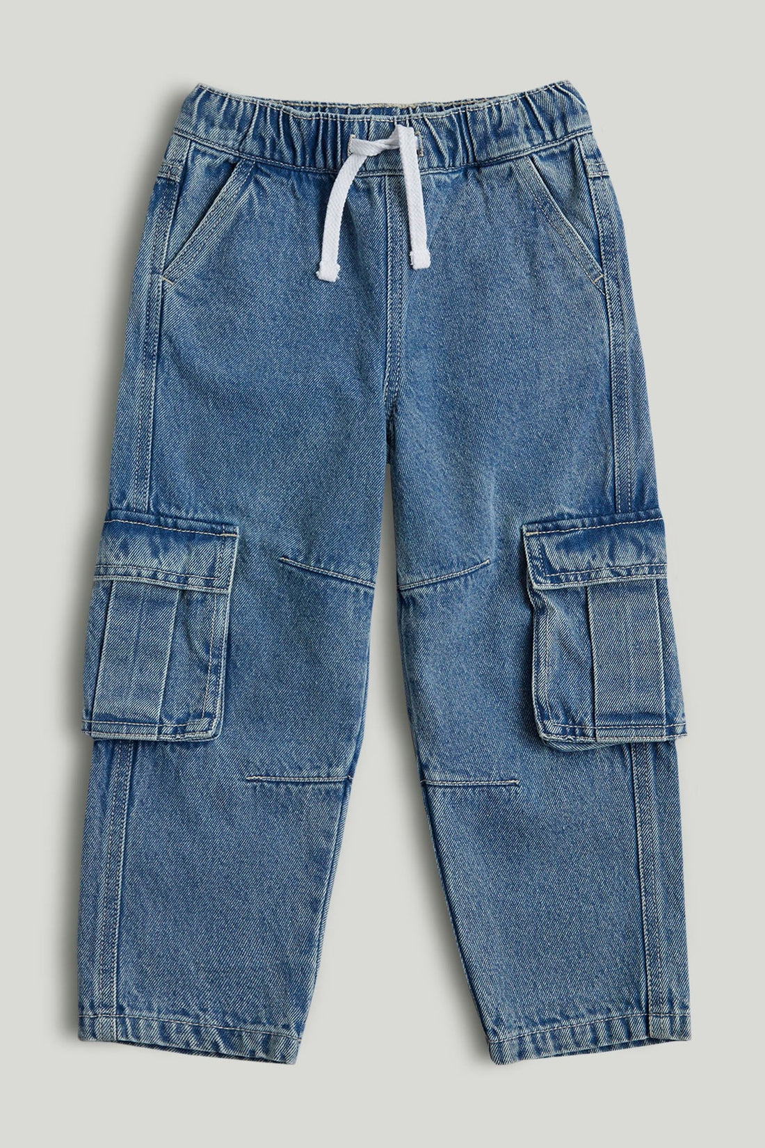 Denim Cargo Jeans - Blue / 9-10 Years