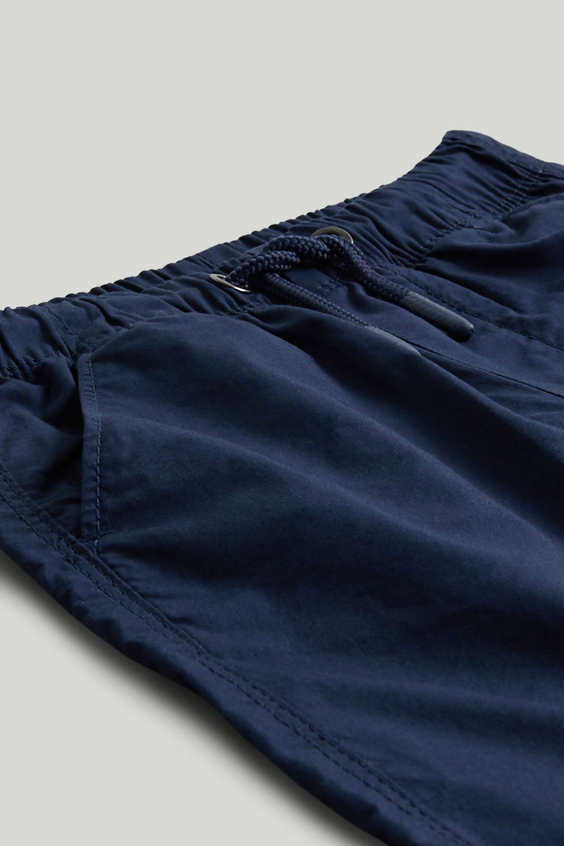 Navy Poplin Shorts