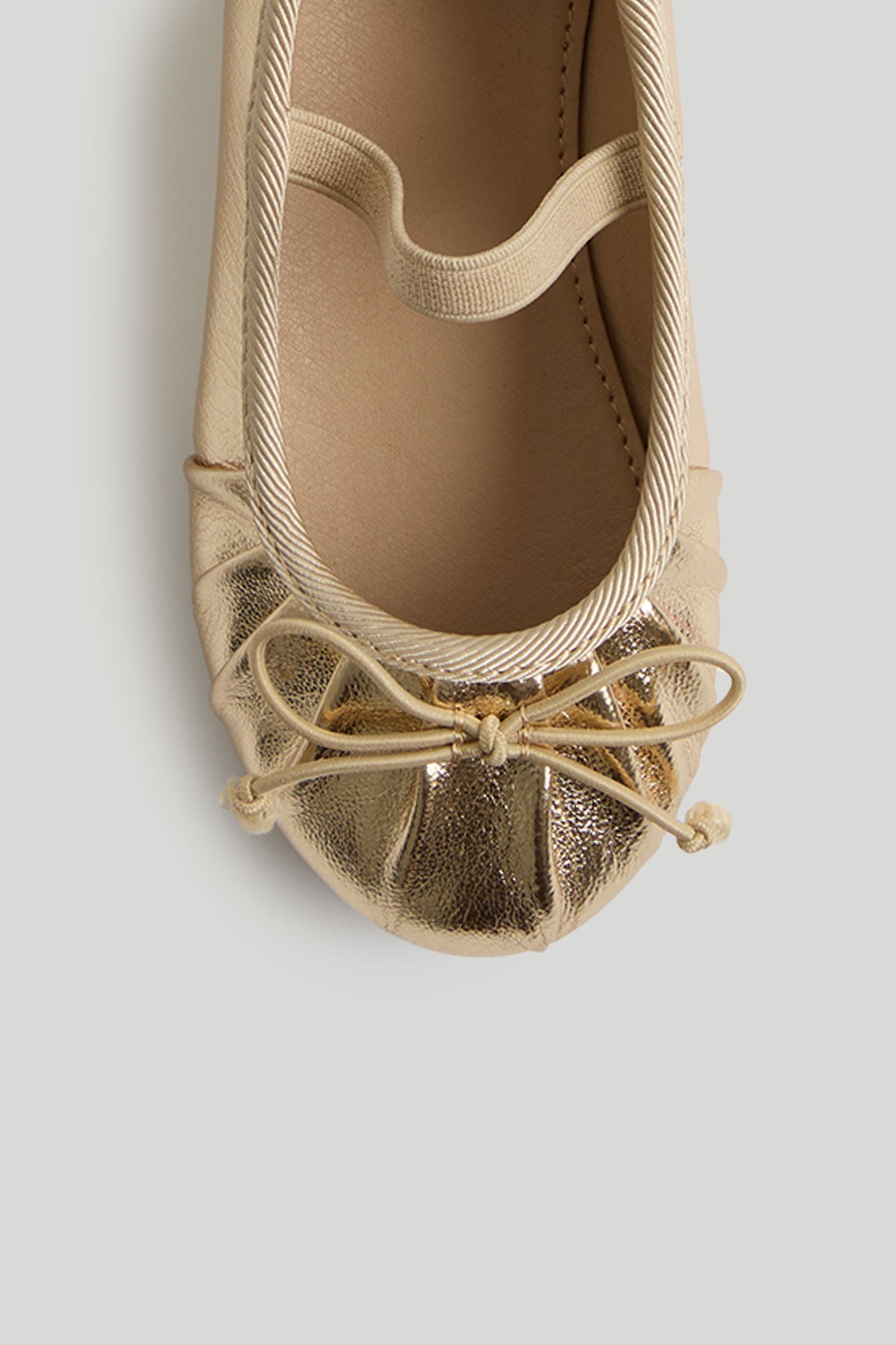 Gold Ballerina Shoes
