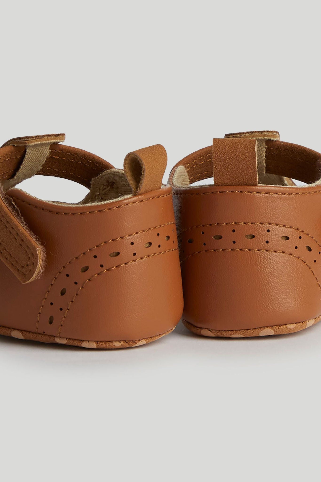 Brown T-Bar Pram Shoes