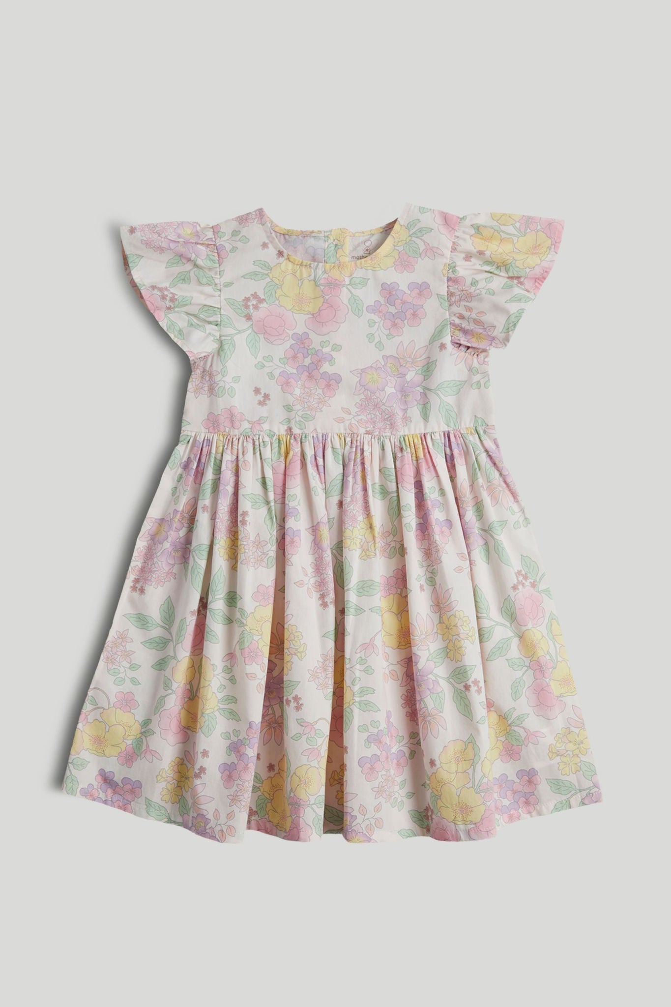 Floral Cotton Dress - Cream / 9-10 Years