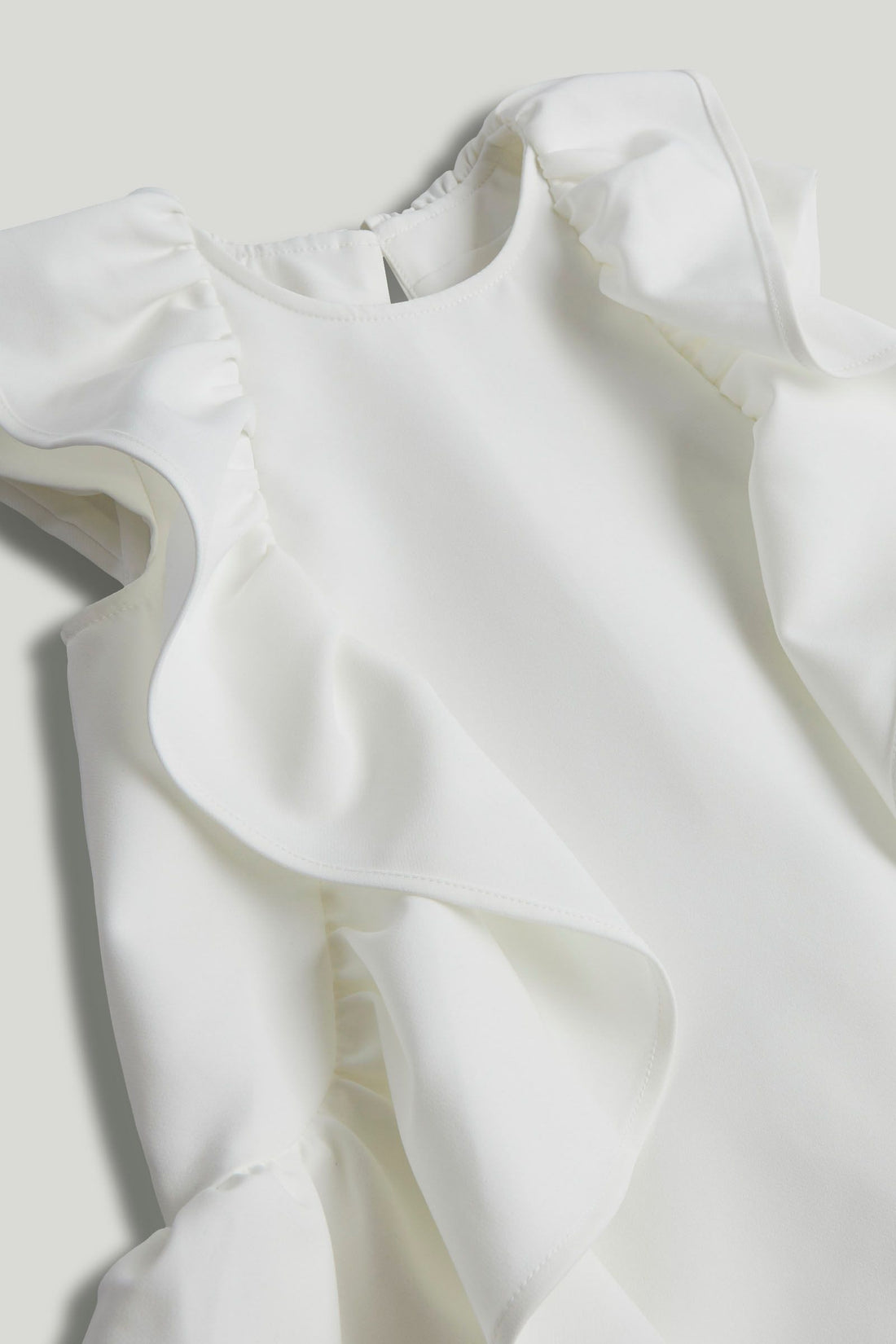 White Flutter Occasion Dress