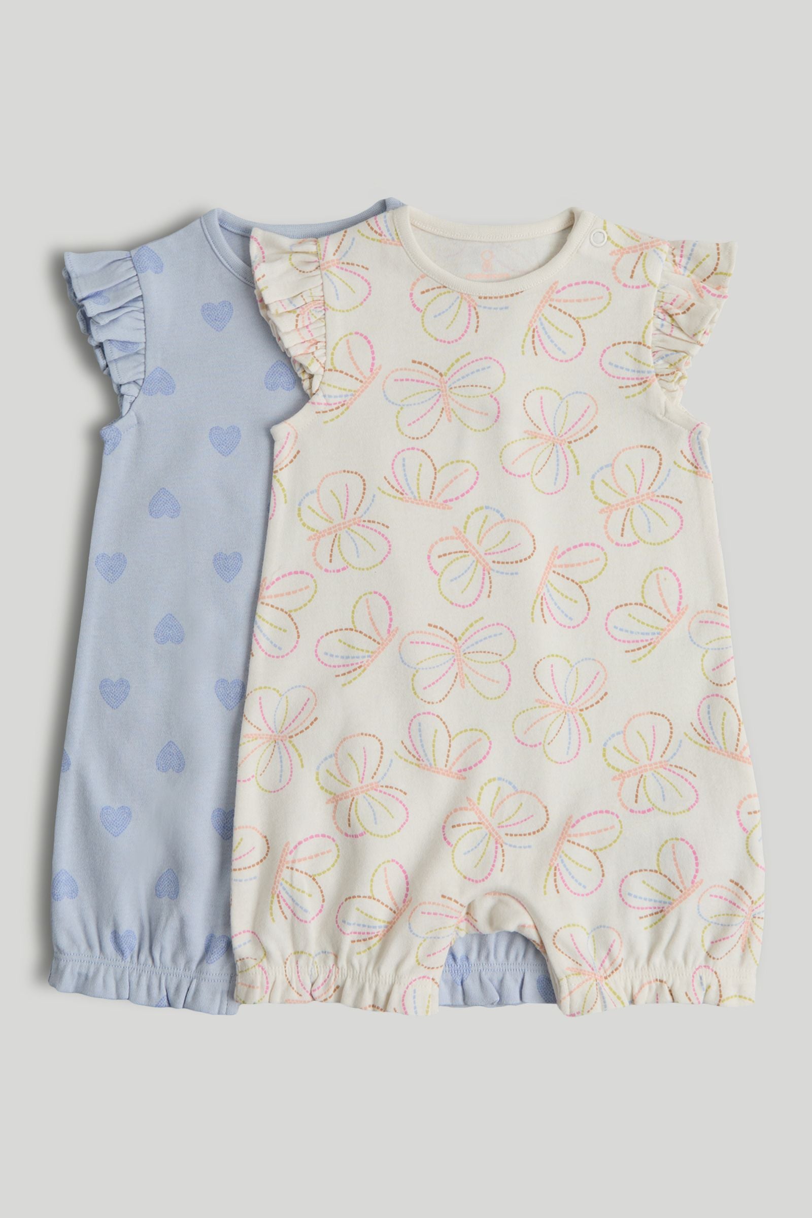 2 Pack Butterfly Rompers - Multi / 12-18 Months