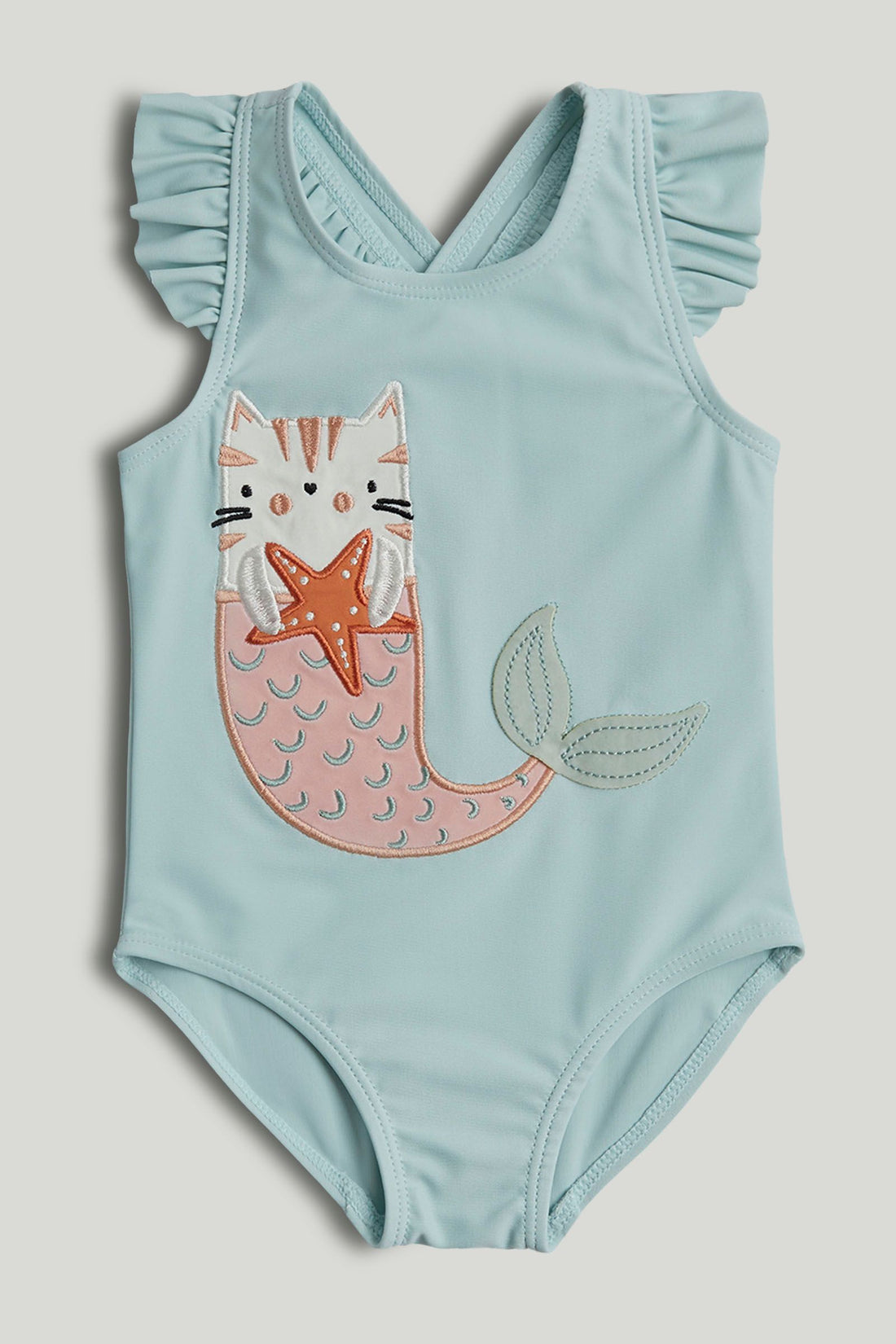 Mermaid Swimsuit - Light Blue / 12-18 Months