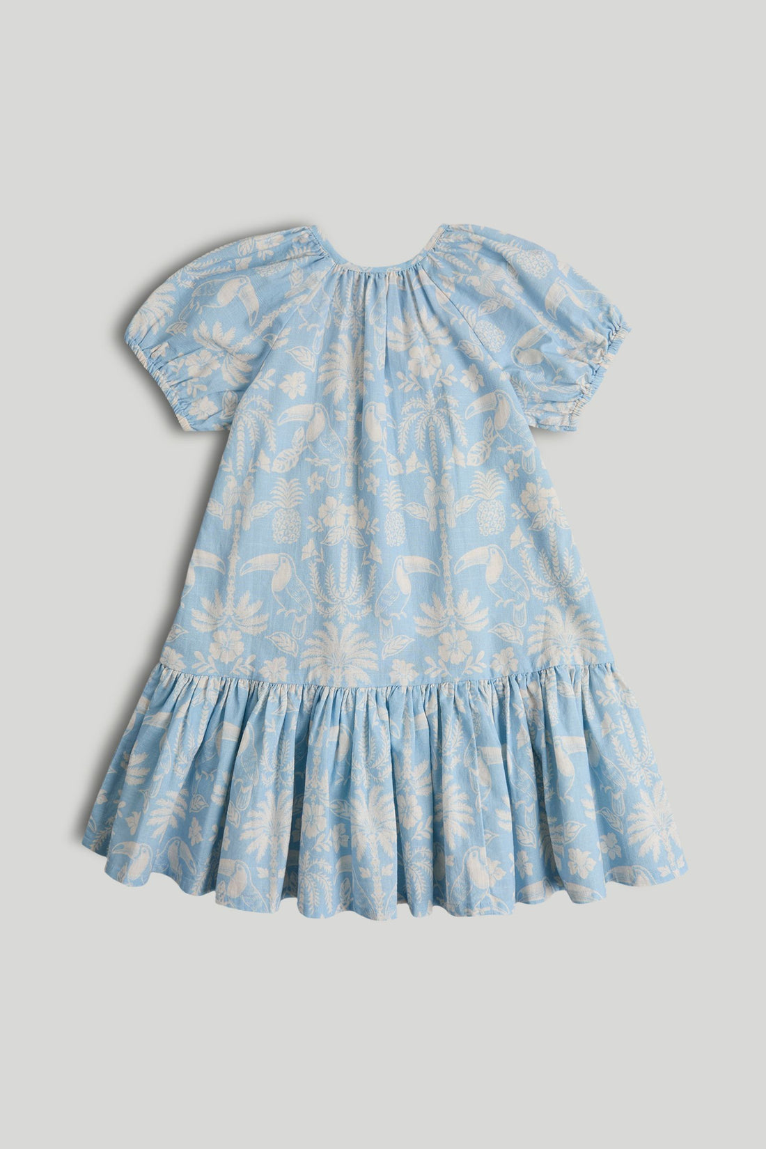 Blue Cotton Dress - Blue / 9-10 Years
