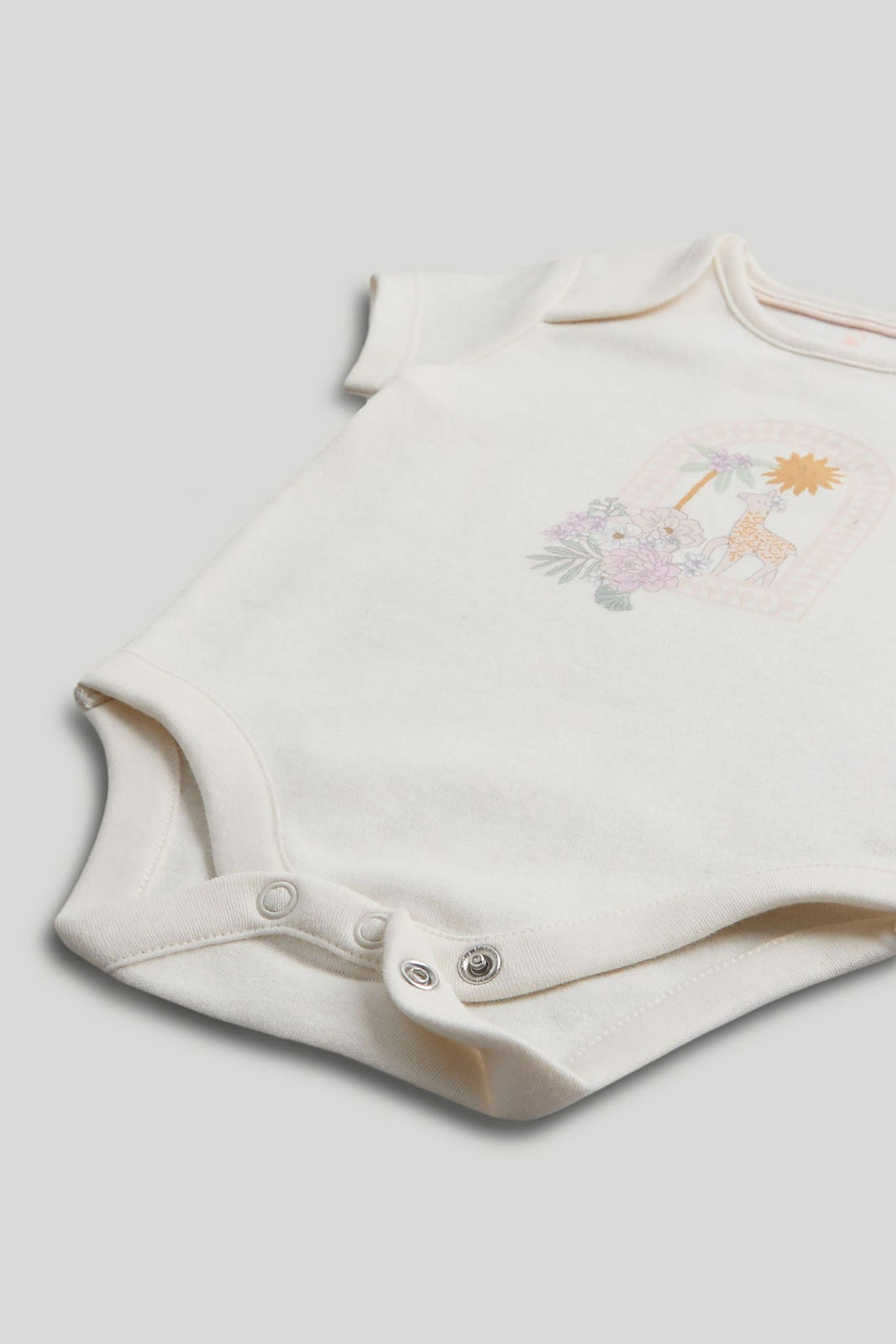 2 Pack Safari Short-Sleeved Bodysuits