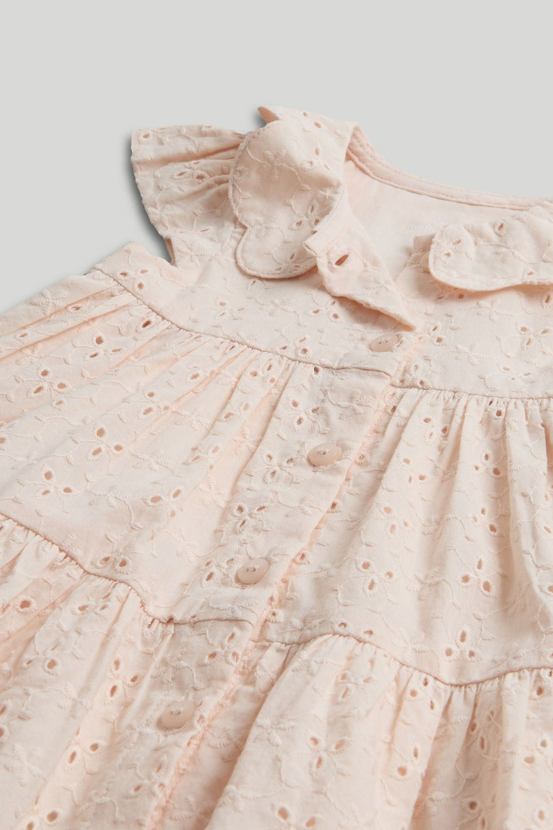 Apricot Broderie Dress, Knickers and Headband Outfit